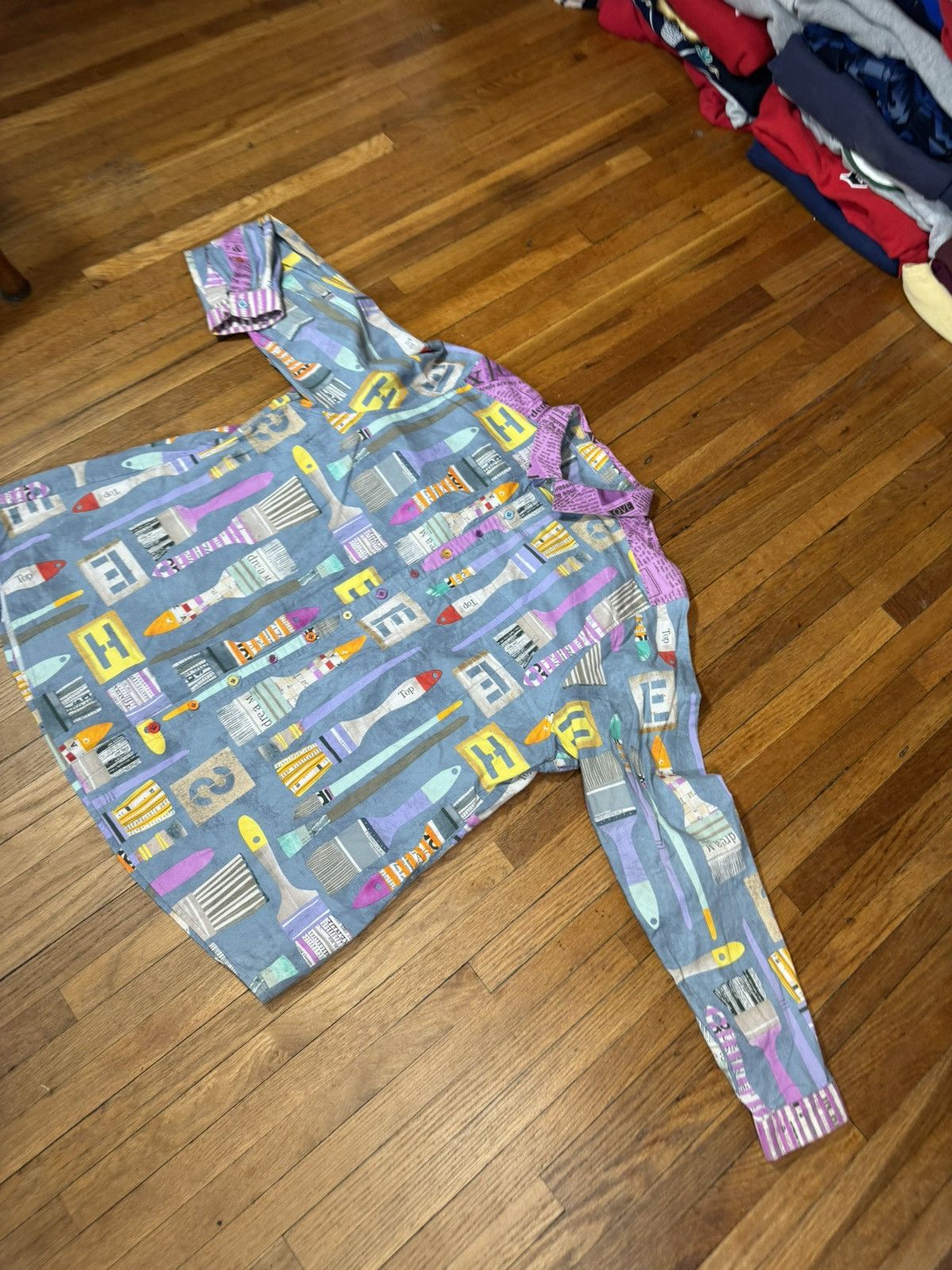 Vintage Vintage Paint Brush Long Sleeve Shirt Size US XL / EU 56 / 4 - 5 Thumbnail