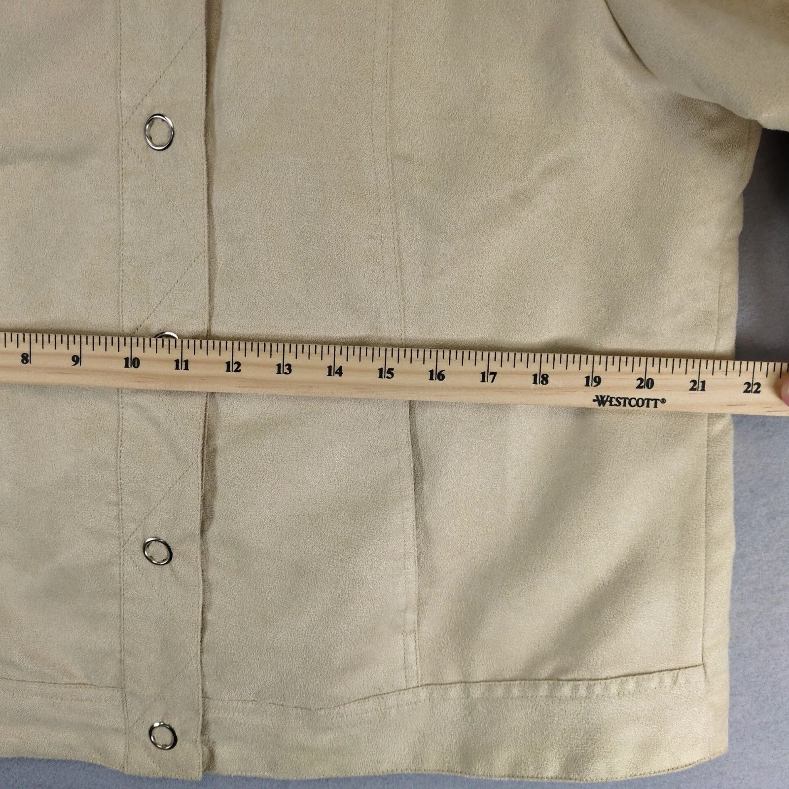 Coldwater Creek Coldwater Creek Beige Faux Suede Jacket Womens 14 Microfiber Size XL / US 12-14 / IT 48-50 - 10 Thumbnail