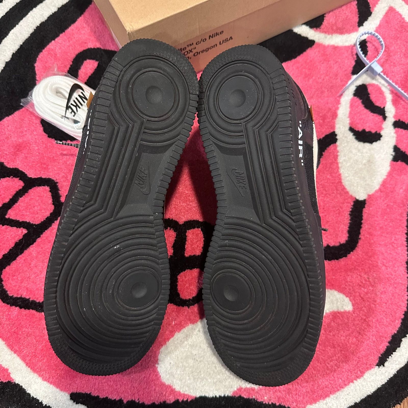 Nike × Off-White Nike Air Force 1 Low Off-White “Black” - Size 11.5 - Used Size US 11.5 / EU 44-45 - 4 Thumbnail