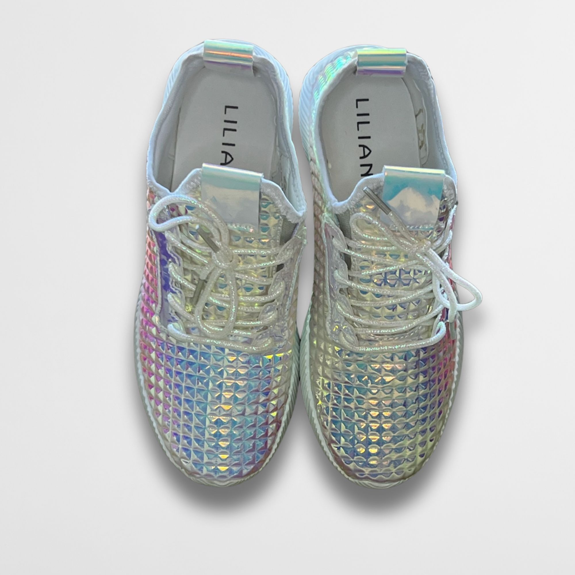 Other Lucky Step Women’s Metallic Hologram Sneakers Size 6.5 Geezy Size US 6.5 / IT 36.5 - 3 Thumbnail