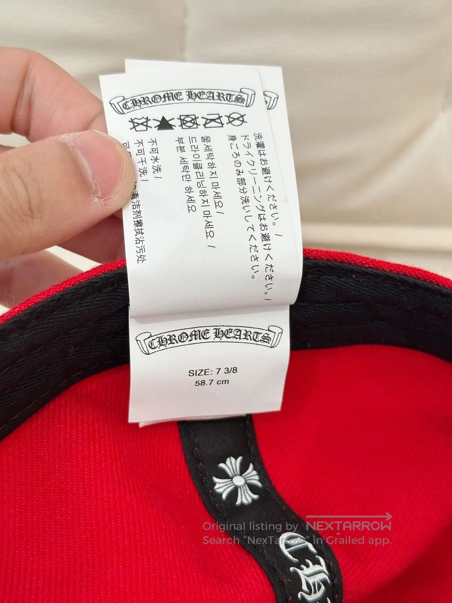 Chrome Hearts chrome hearts red heart embroidery baseball cap. Size ONE SIZE - 6 Thumbnail