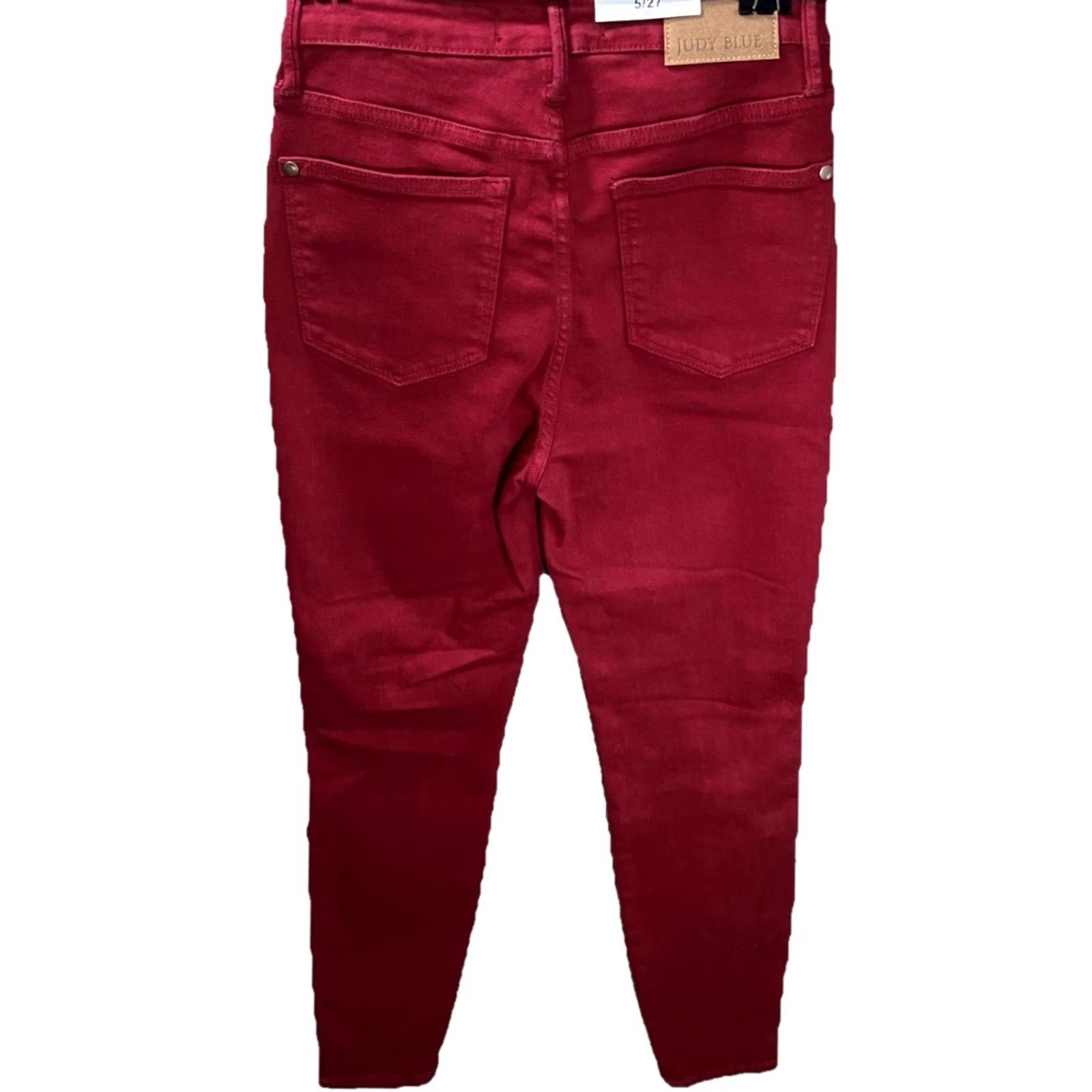 Vintage Judy Blue Jeans Women’s 5/27 Scarlett High Rise Denim Tapered Regular Stretch NWT Red Denim USA 28in Inseam Jeans Women Size 26" / US 2 / IT 38 - 3 Thumbnail