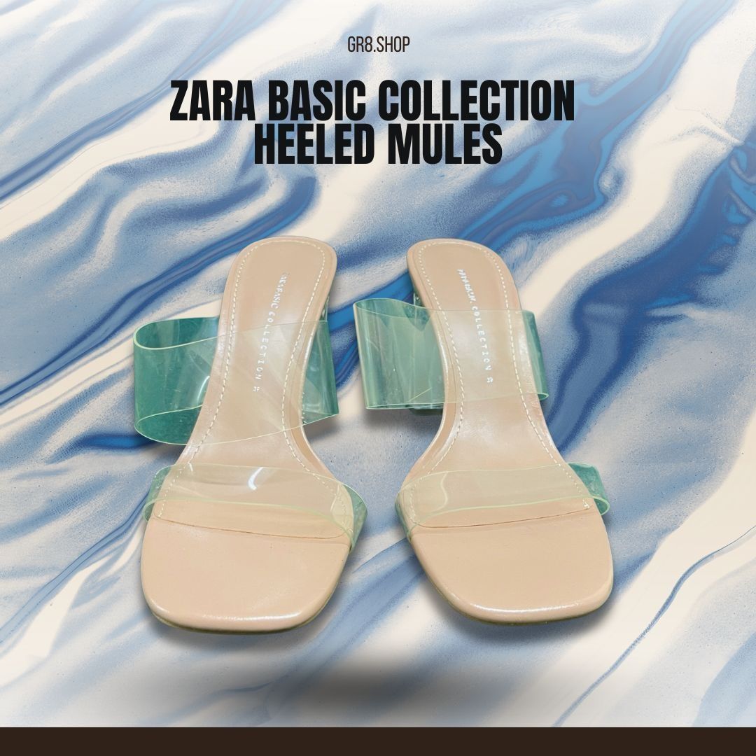 Zara Zara Heeled Mules Women Size 8 With Transparent Straps & Chu Size US 8 / IT 38 - 1 Thumbnail