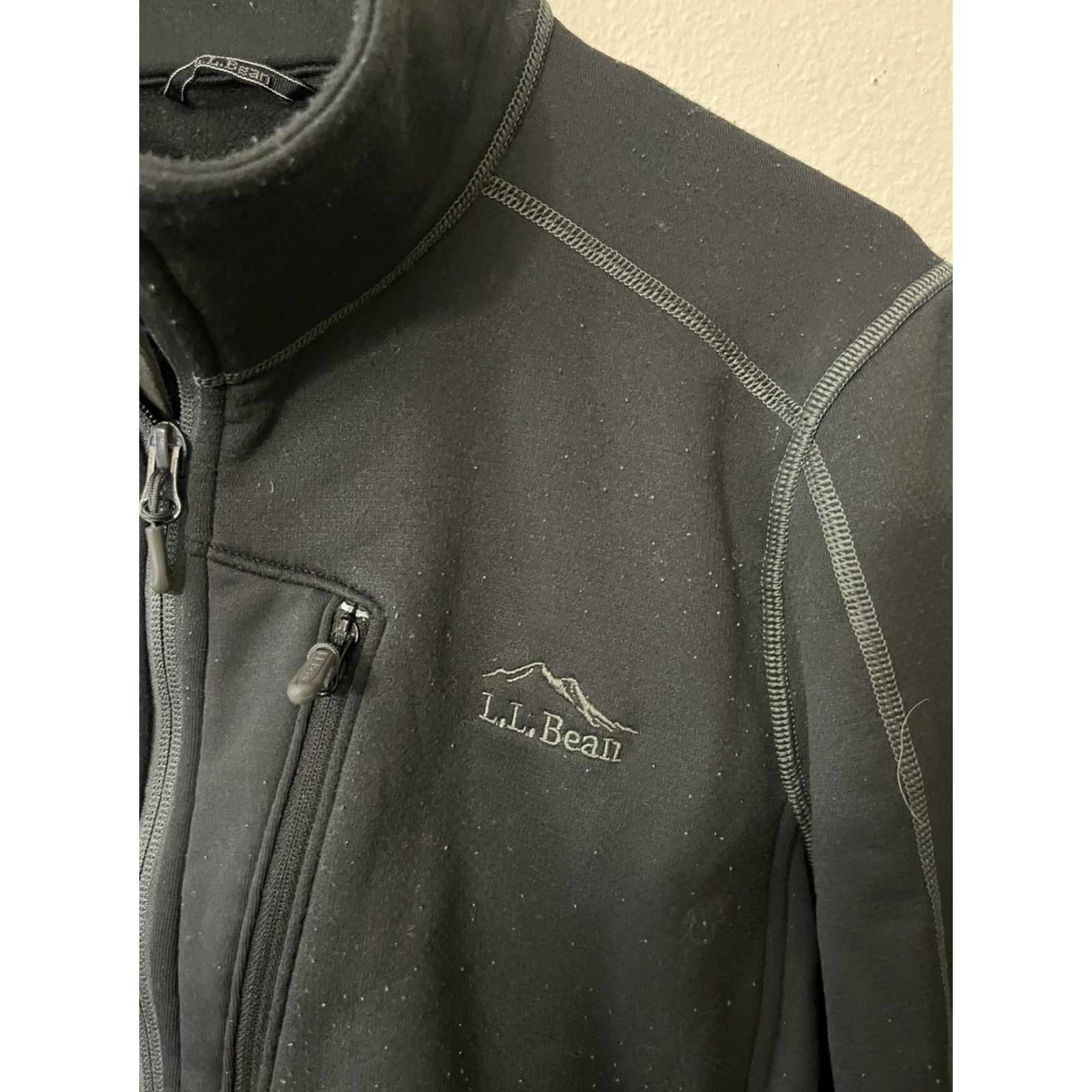 Vintage LL Bean Men's Pro Stretch Fleece Jacket 293889 Black Size Large Regular Full Zip Size US L / EU 52-54 / 3 - 2 Thumbnail