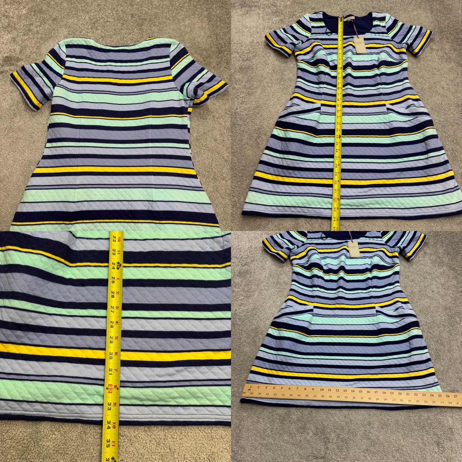 Vintage PepperBerry Dress Tunic Womens 16 Multi NWT Striped Curvy Textured Super Really Size XXL / US 16-18 / IT 52-54 - 8 Thumbnail