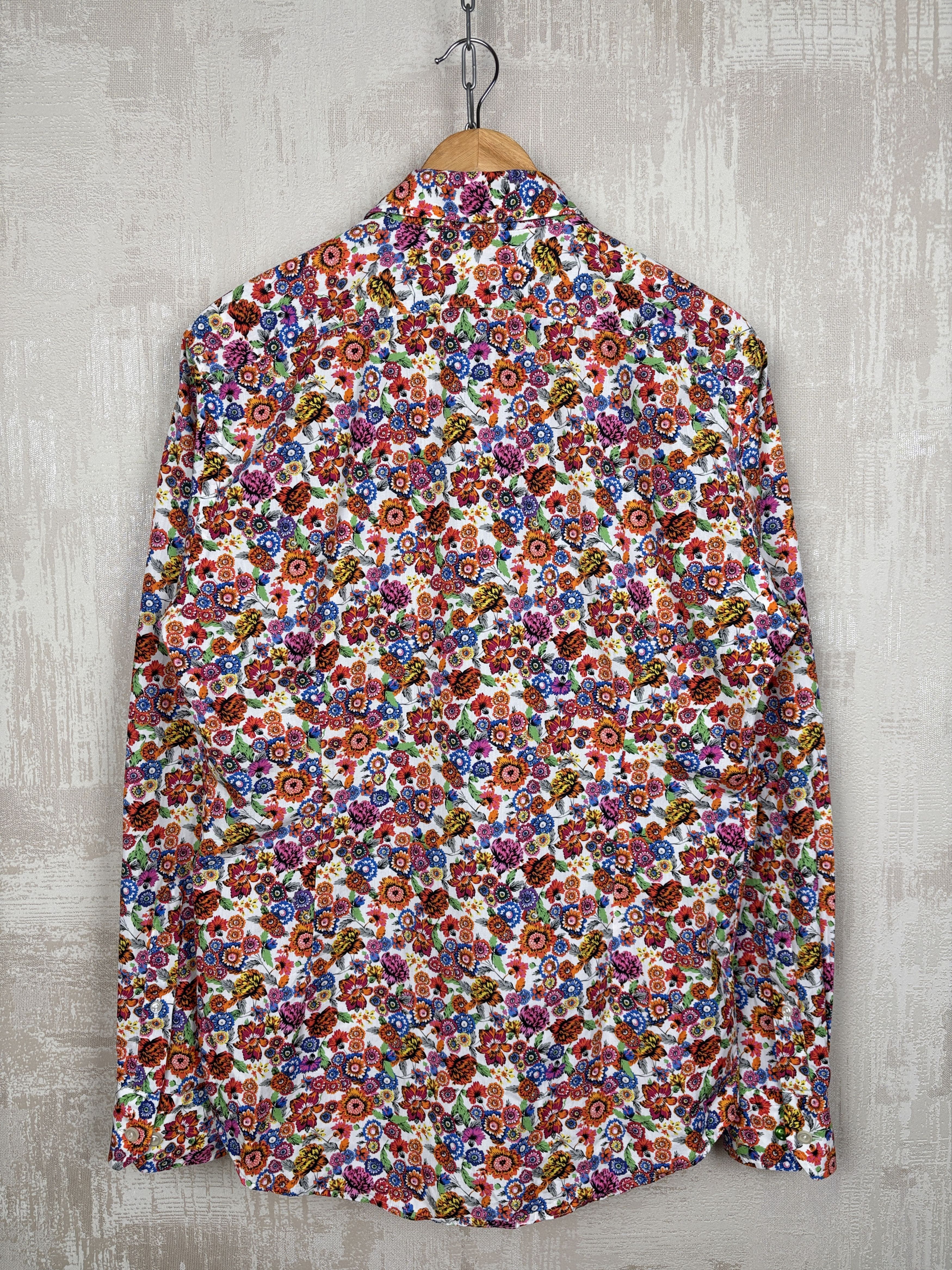 Eton Mint! Eton Floral Dress Shirt Sz 40 / M / 15 (3/4) Slim Fit Size US M / EU 48-50 / 2 - 14 Thumbnail