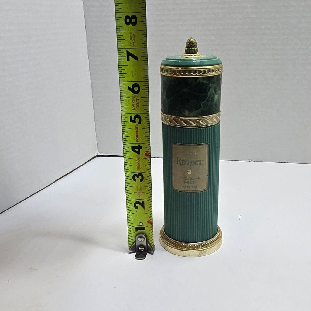 The Unbranded Brand Avon Green and Gold Régence Cologne Mist Bottle 1960s Size ONE SIZE - 8 Thumbnail