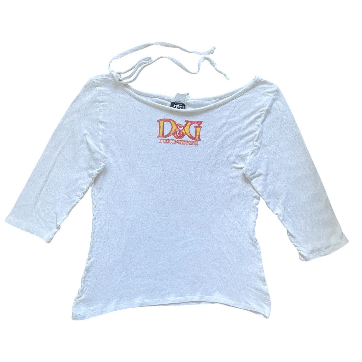 Dolce & Gabbana RARE ! DOLCE GABBANA VOLUPTAS VOLUBIS PRINT BLOUSE Y2k top Size L / US 10 / IT 46 - 5 Thumbnail