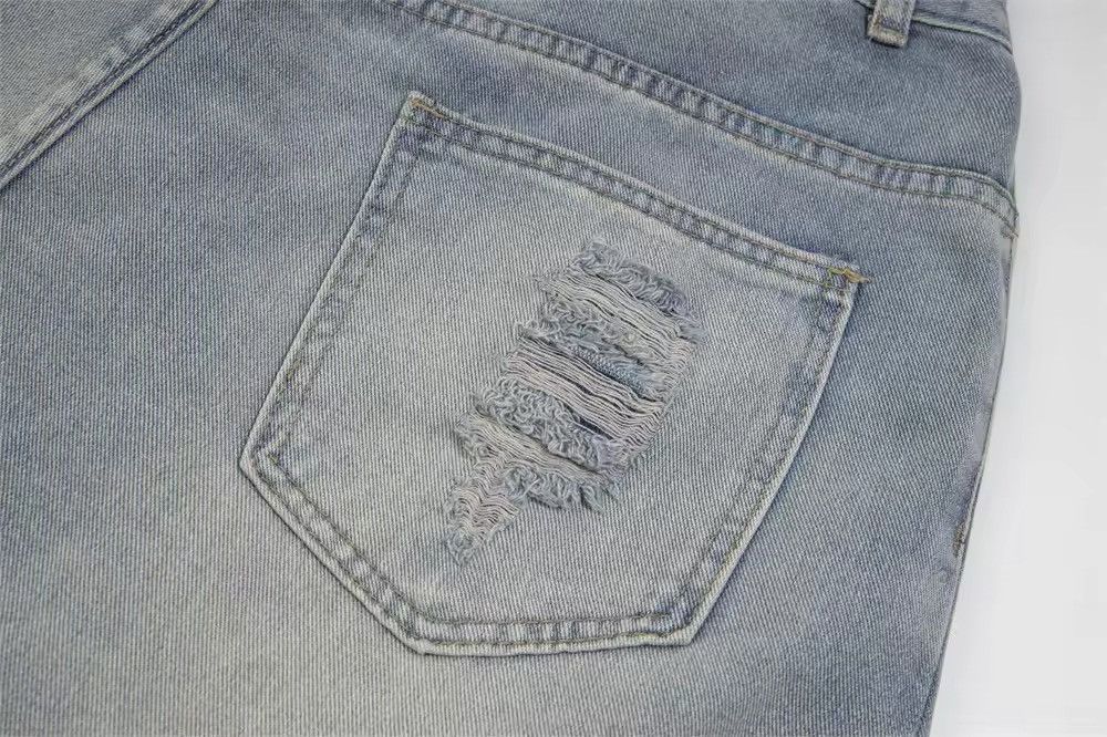 Jean High Street Ripped Short Jeans Size US 33 - 10 Thumbnail