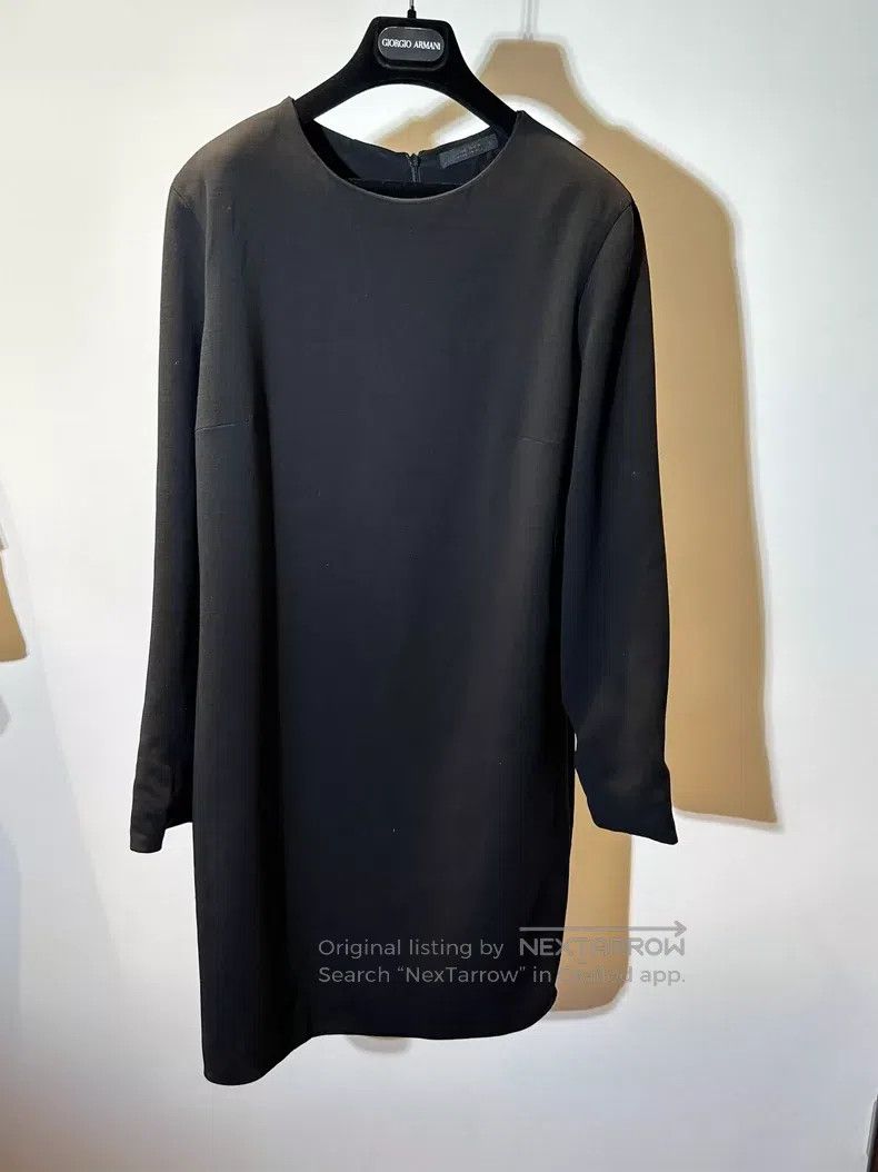 The Row Black Long Sleeve Dress
