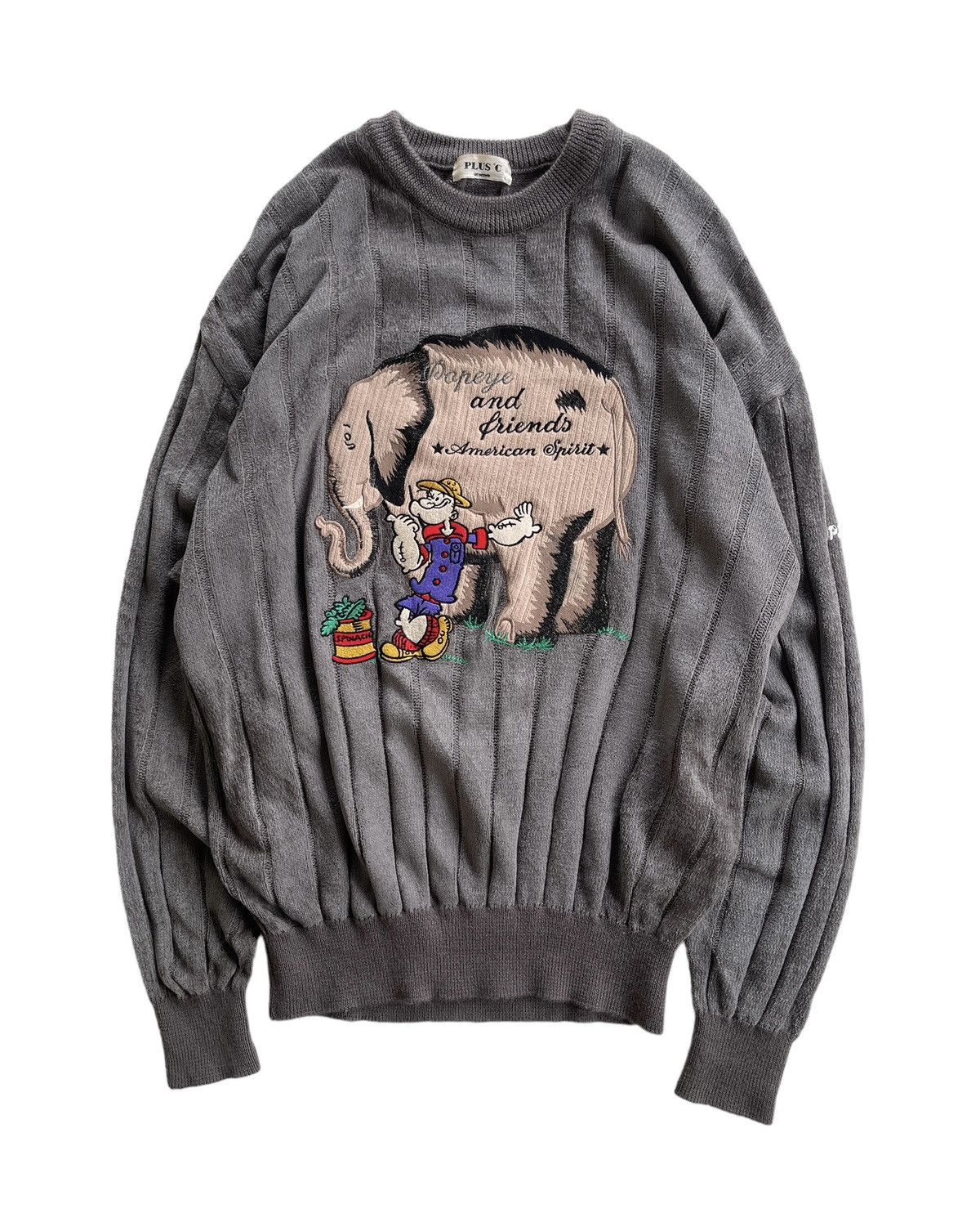 Japanese Brand Vintage Popeye Crewneck knitwear Size US L / EU 52-54 / 3 - 1 Thumbnail