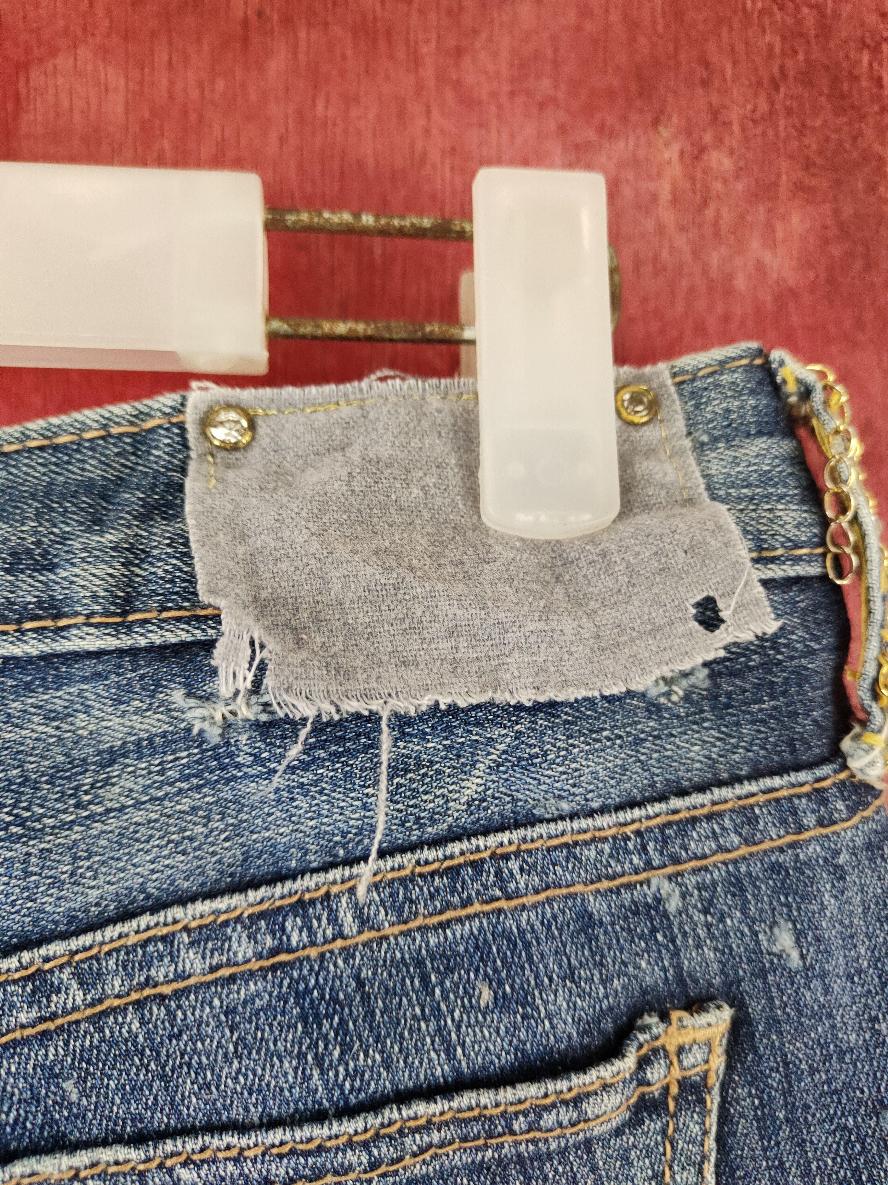 Designer × Japanese Brand Cecil McBee Blue Distressed Ripped Jeans #S2139 Size 28" / US 6 / IT 42 - 12 Thumbnail