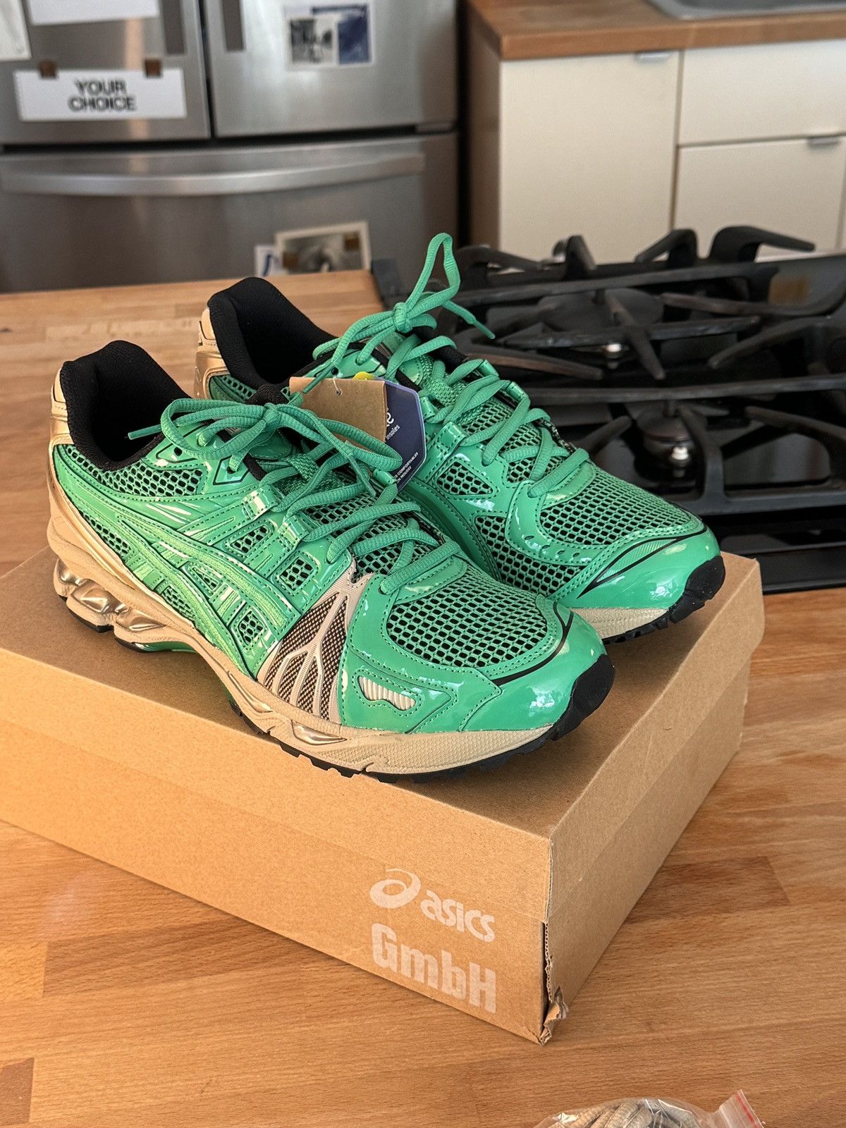 image of Asics x Gmbh Gel-Kayano Legacy Sneaker In Cilantro/wood Crepe in Green, Men's (Size 11)