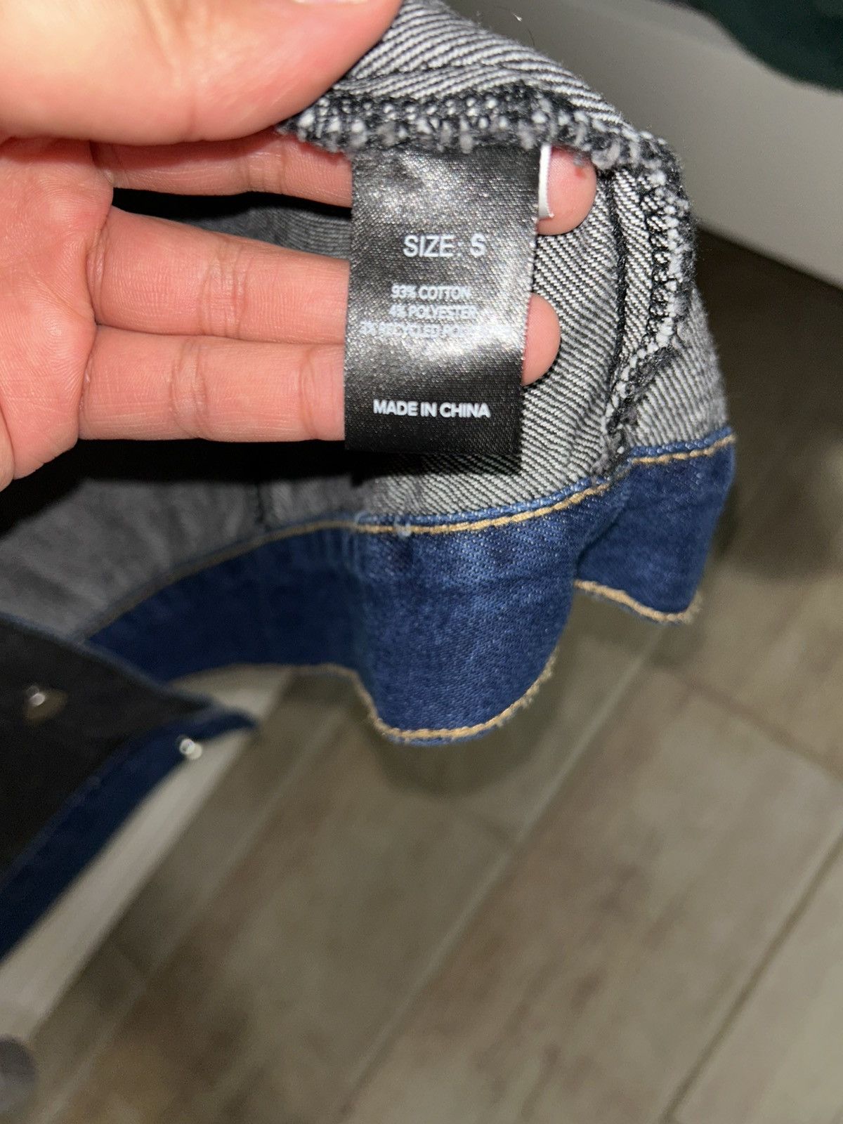 Fashion Nova NovaMen Denim Jacket, Grey/Black/Navy Blue Size US S / EU 44-46 / 1 - 5 Thumbnail