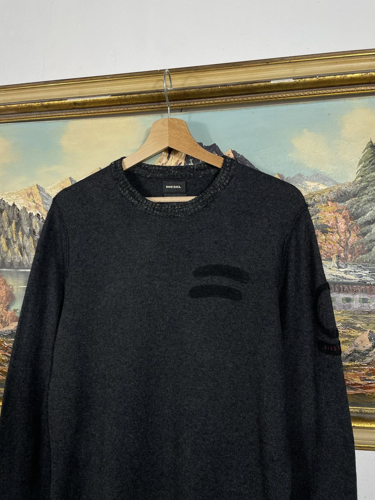 Diesel × Diesel Black Gold Diesel Wool Black Knitwear Sweater Jumper Pull Streetwear Size US M / EU 48-50 / 2 - 4 Thumbnail