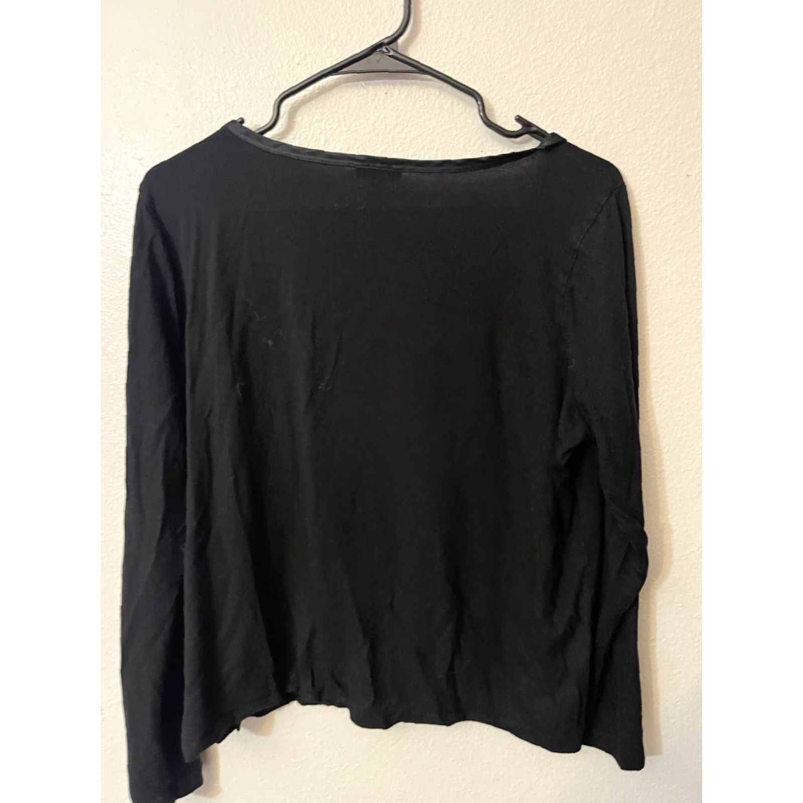 Talbots VINTAGE Talbots Women's Sweater Pullover Long Sleeve Cotton V-Neck Size 2XP Black Plus Size Size XXL / US 16-18 / IT 52-54 - 3 Thumbnail