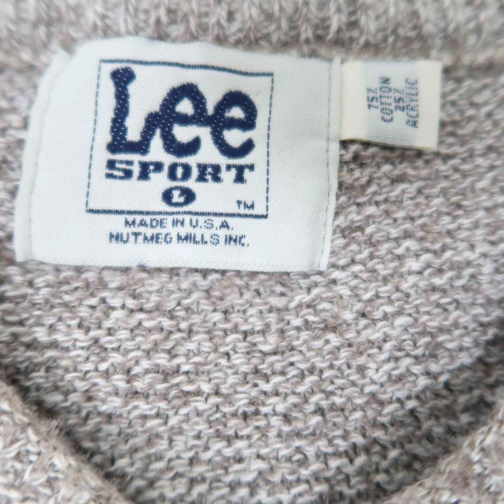 Lee VINTAGE 90s Lee Sport Crewneck Sweater Men L Oatmeal Cream Tan Cotton Blend Pullover Knit Crew Neck Long Sleeve Casual Size US L / EU 52-54 / 3 - 3 Thumbnail