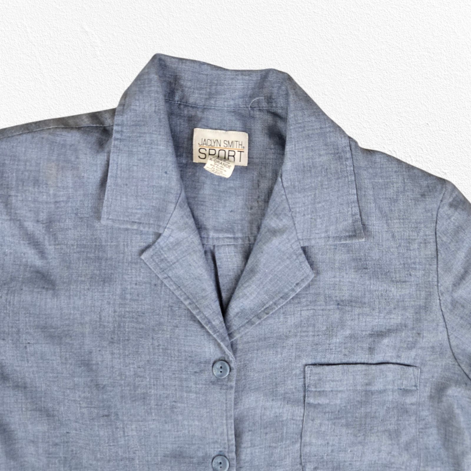 Vintage Vintage Chambray Linen Blend Button Down Shirt Size XL Size XL / US 12-14 / IT 48-50 - 3 Thumbnail