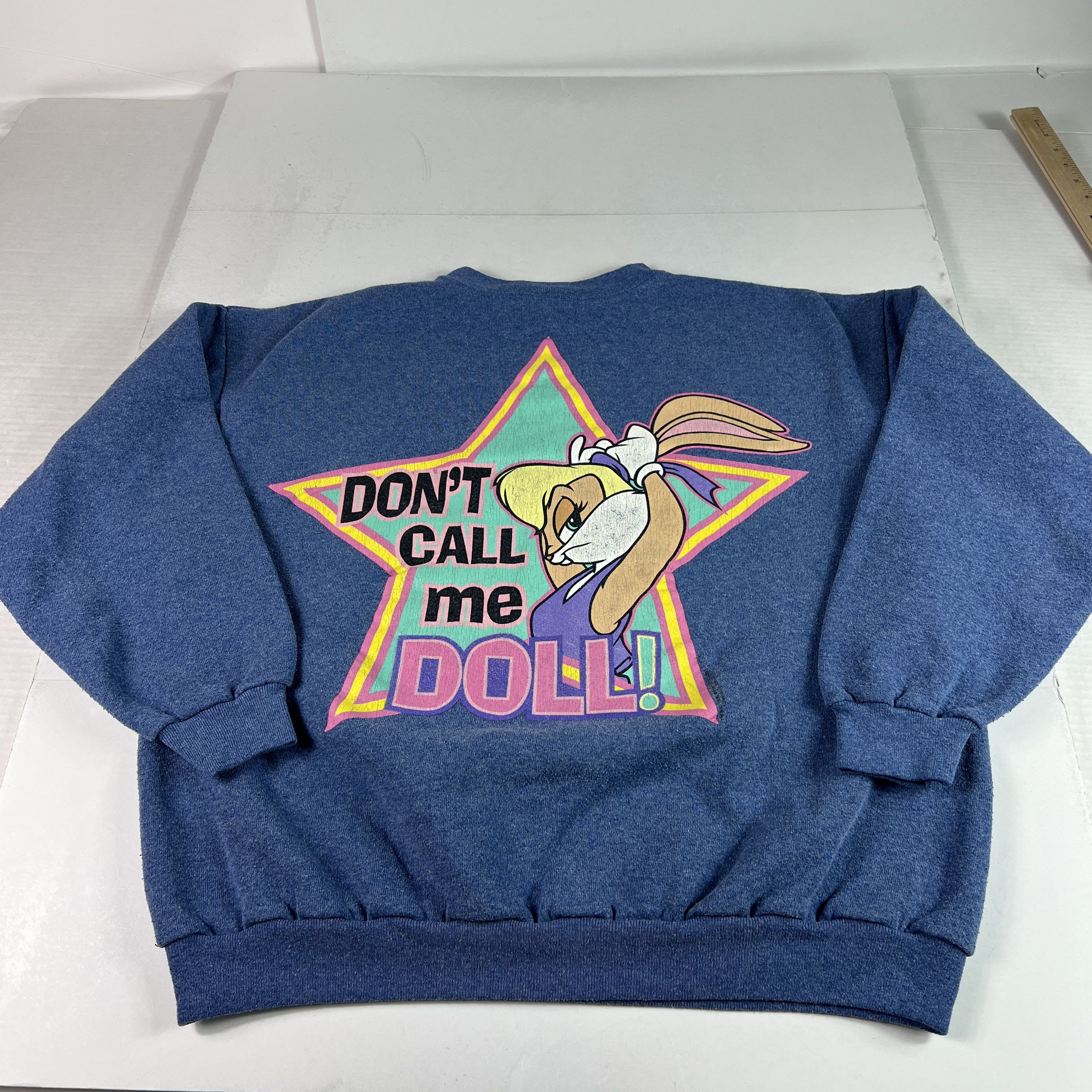 Warner Bros VTG Space Jam Lola Bunny Sweatshirt Dont Call Doll Crewneck Size L / US 10 / IT 46 - 1 Thumbnail