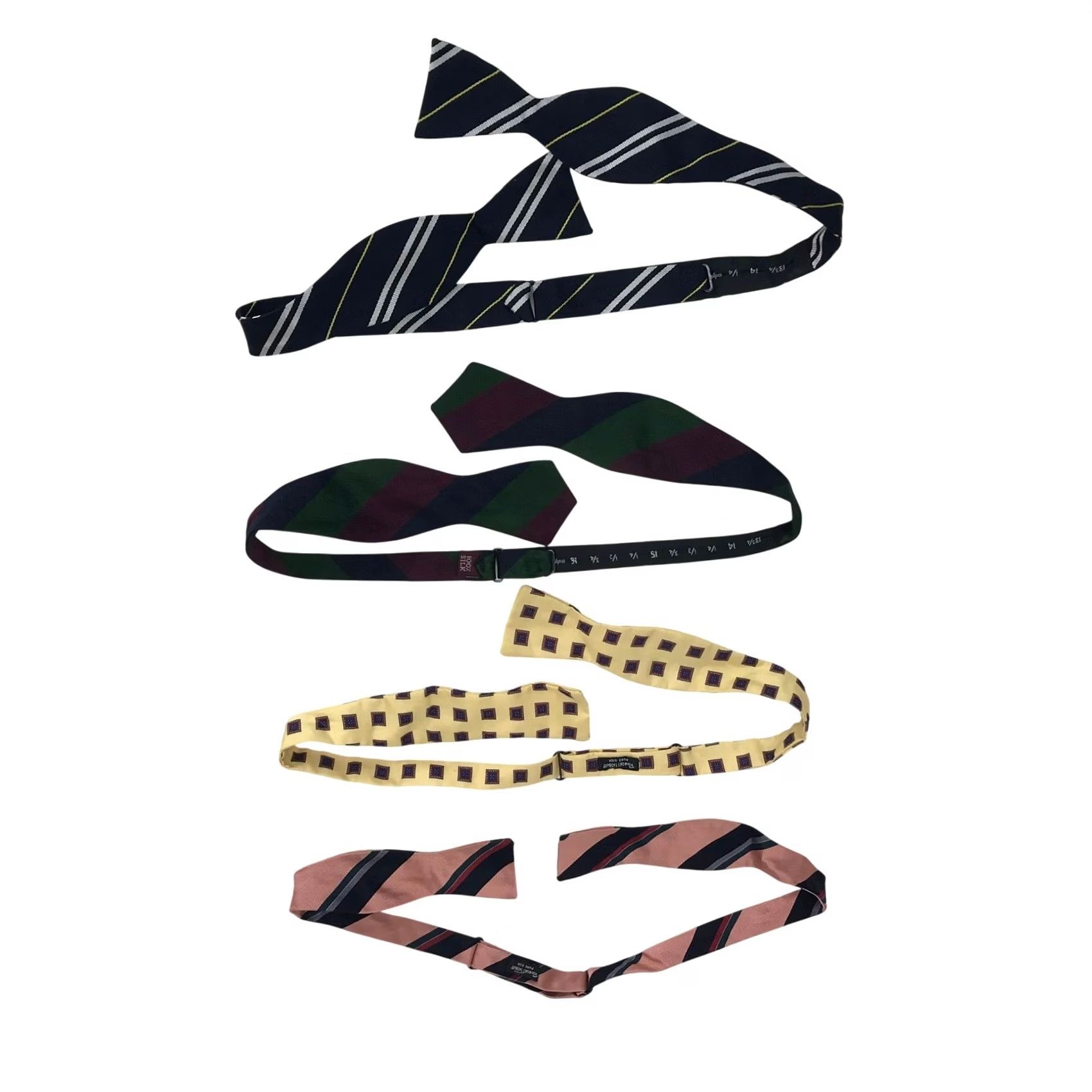 Robert Talbott Robert Talbott & More Bow Tie Lot 4pc Silk Self-Tie Striped Geometric Medallion Men Size One Size Multicolor Classic Size ONE SIZE - 2 Thumbnail