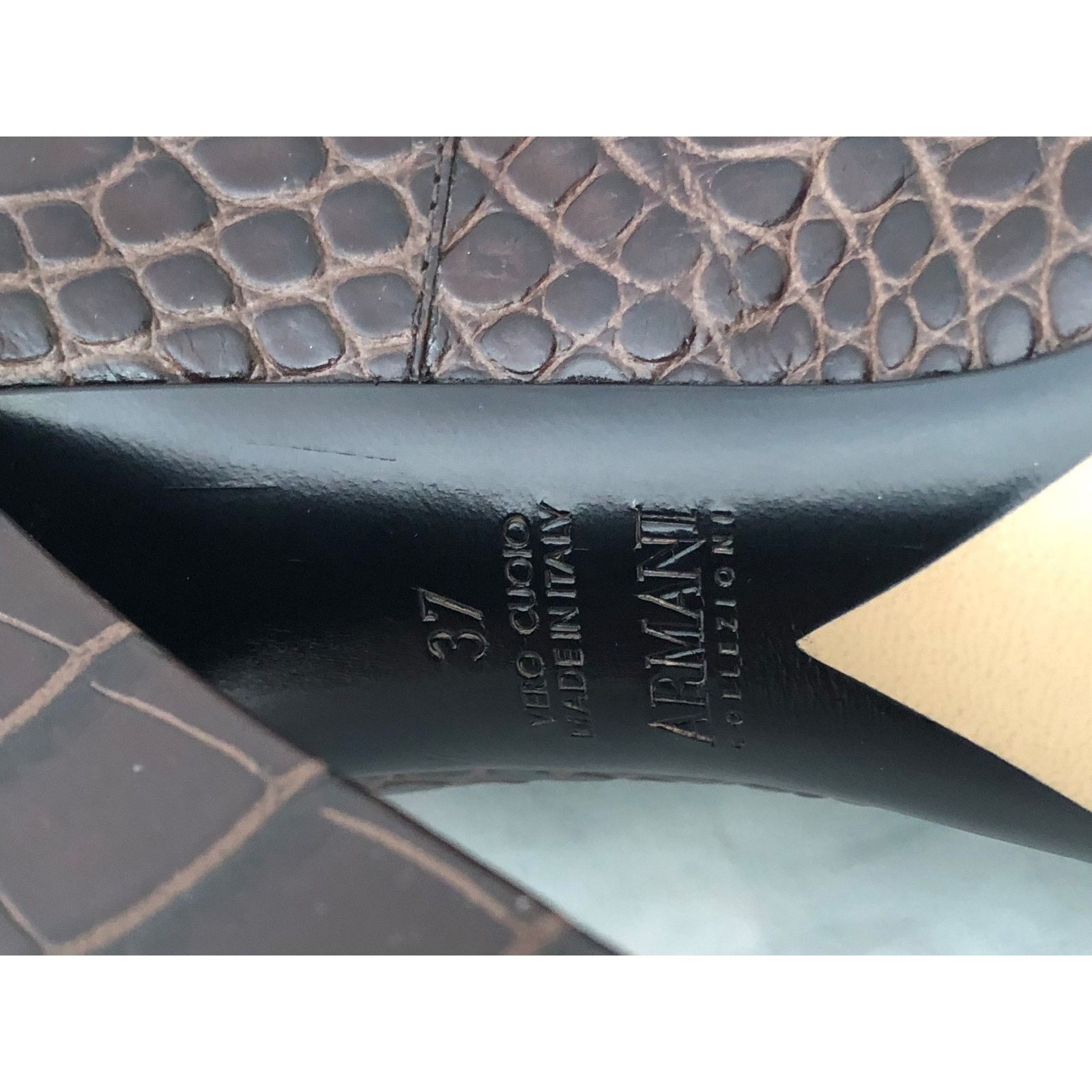 Armani Collezioni Armani Collezioni Women High Heel Leather Shoes 7 US X5E016 Size US 7 / IT 37 - 10 Thumbnail