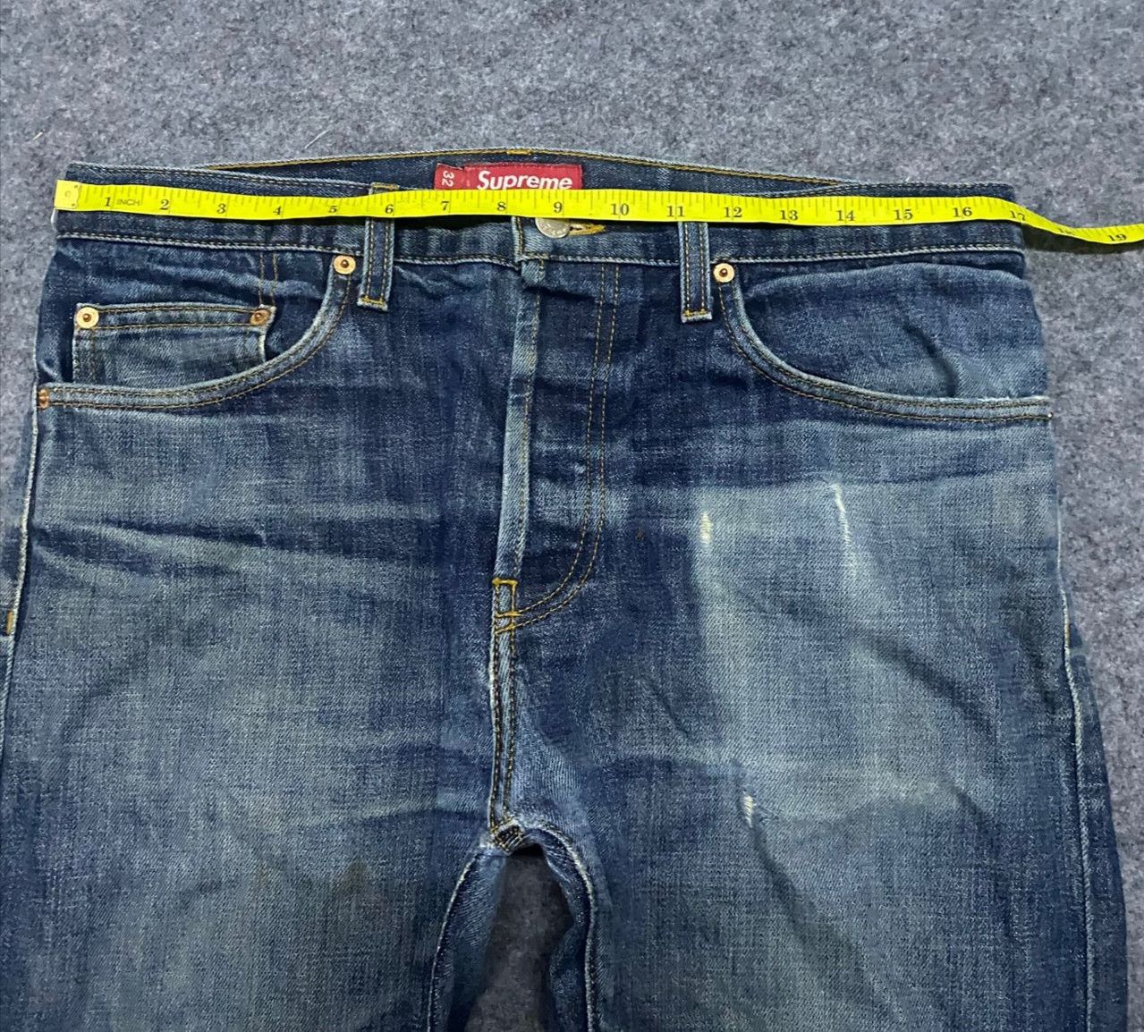 Supreme 💥Best Offer💥Vintage Supreme Selvegde Distressed Denim Size US 32 / EU 48 - 3 Thumbnail