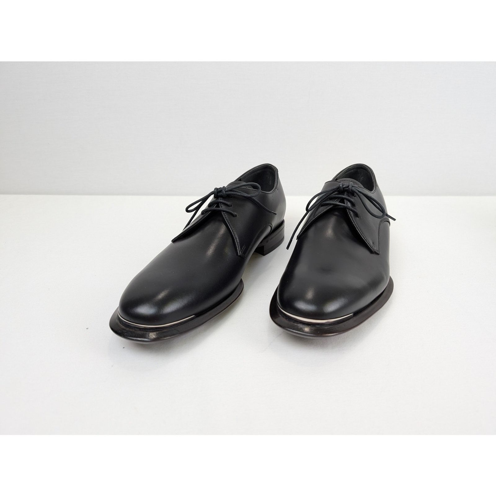 Alexander McQueen o1rshd1 Scarpa Pelle S.Cuoio Calf Boots Shoe in Black Size US 12.5 / EU 45-46 - 9 Thumbnail