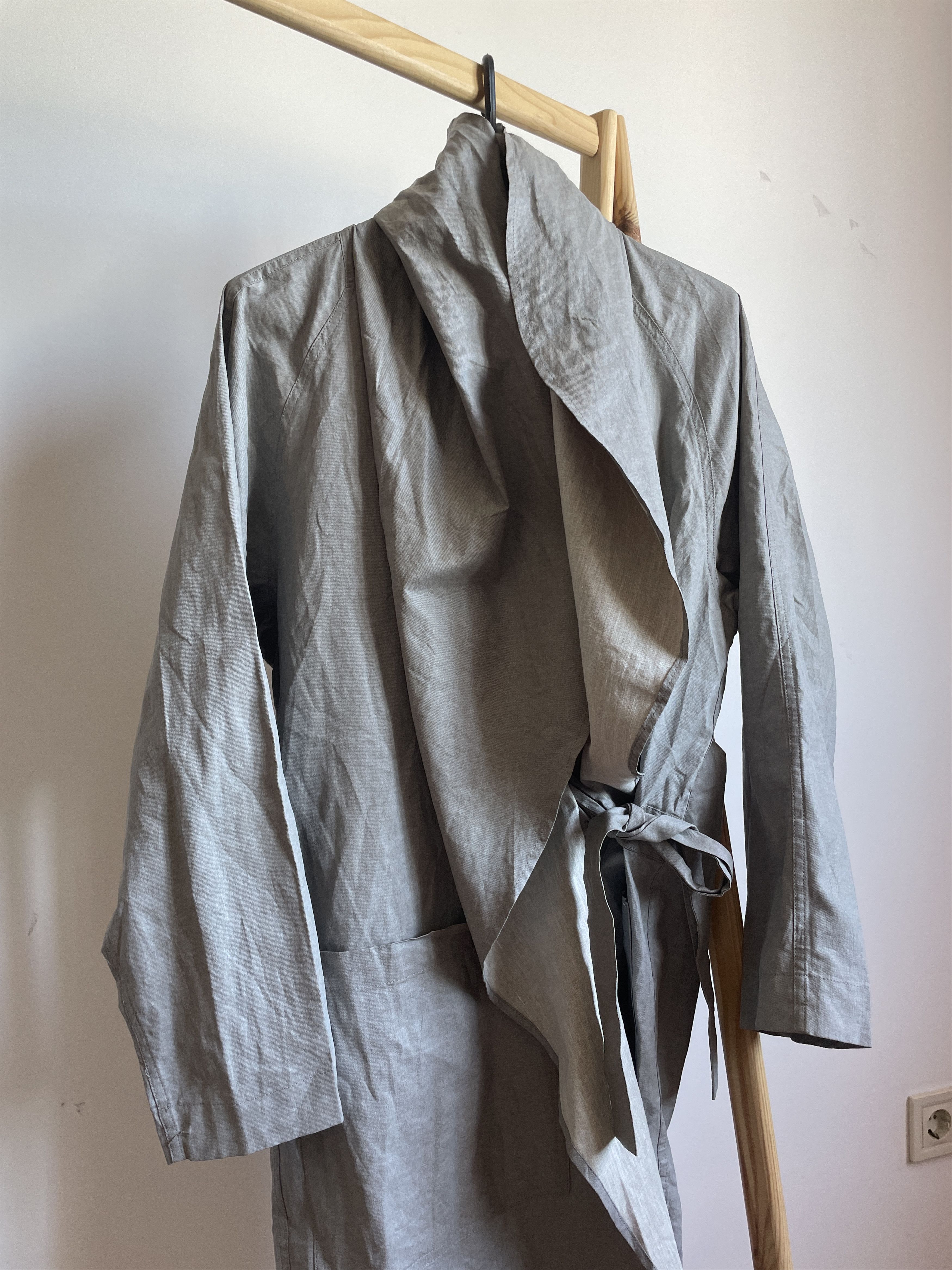 Ivan Grundahl Ivan Grundahl Wrapped Massive Collar Linen Blend Coat Size XS / US 0-2 / IT 36-38 - 7 Thumbnail