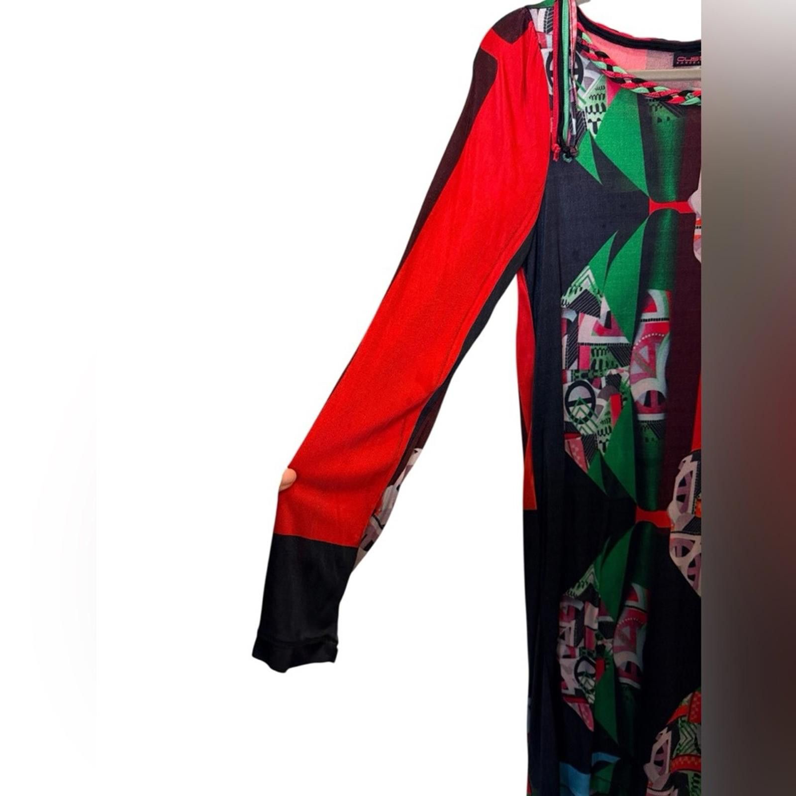Custo Barcelona Custo Barcelona Multicolor Abstract Long Sleeve Dress sz S Size S / US 4 / IT 40 - 5 Thumbnail
