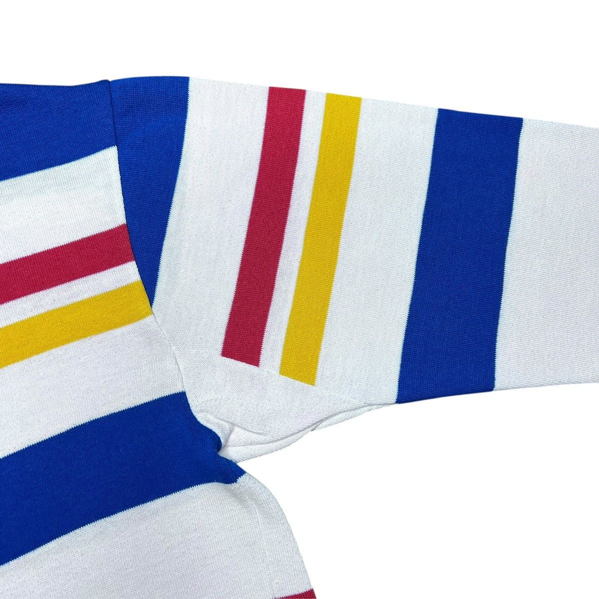 Adidas Vtg 1990s Adidas Striped Collar Polo Rugby Long Sleeve Shirt Size US L / EU 52-54 / 3 - 10 Thumbnail