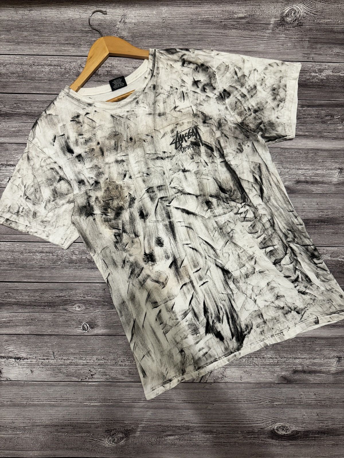 Stussy Stussy Custom Graphic T Shirt White Black Size M Size US M / EU 48-50 / 2 - 2 Thumbnail