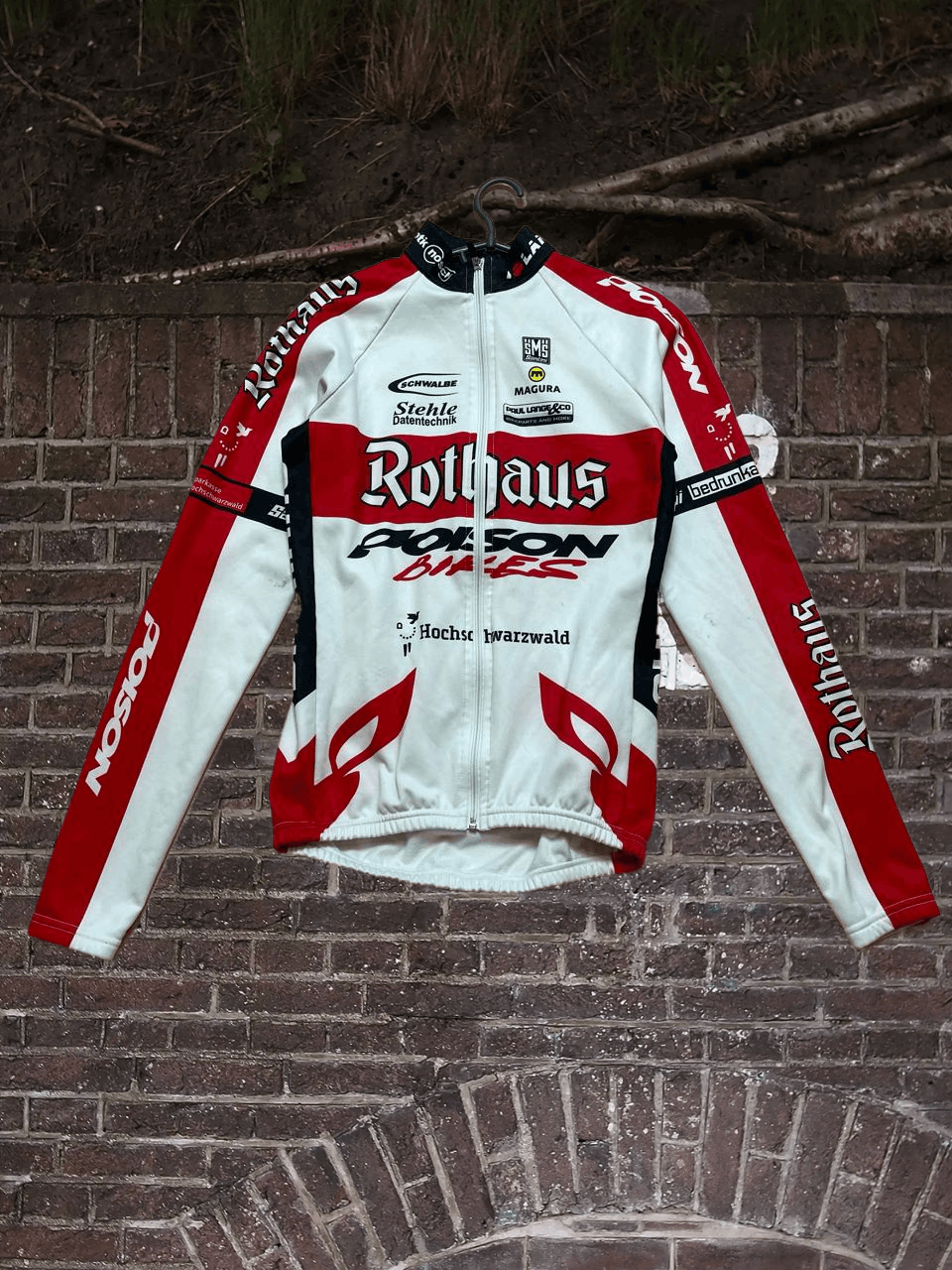 Vintage white jacket Santini sportwear Y2K big logo print vintage Size US L / EU 52-54 / 3 - 1 Thumbnail