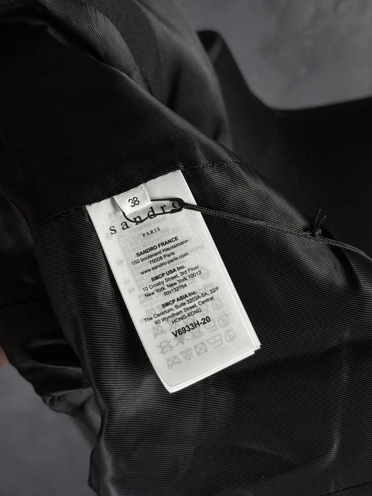 Sandro New Sandro Paris Kama Structural Cropped Black Blazer Jacket Size XS / US 0-2 / IT 36-38 - 13 Thumbnail