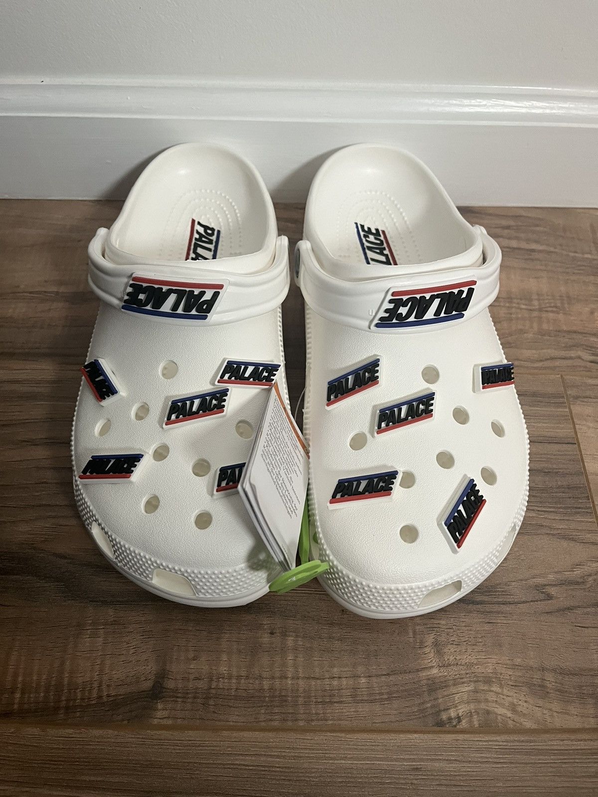 image of Size 10 Palace Skateboards X Crocs Classic Clog White Men Shoes