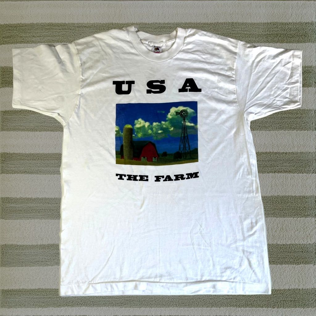 Vintage Monuments Of America Usa The Farm T-Shirt 1XL Made In Usa Mens in White, Men's