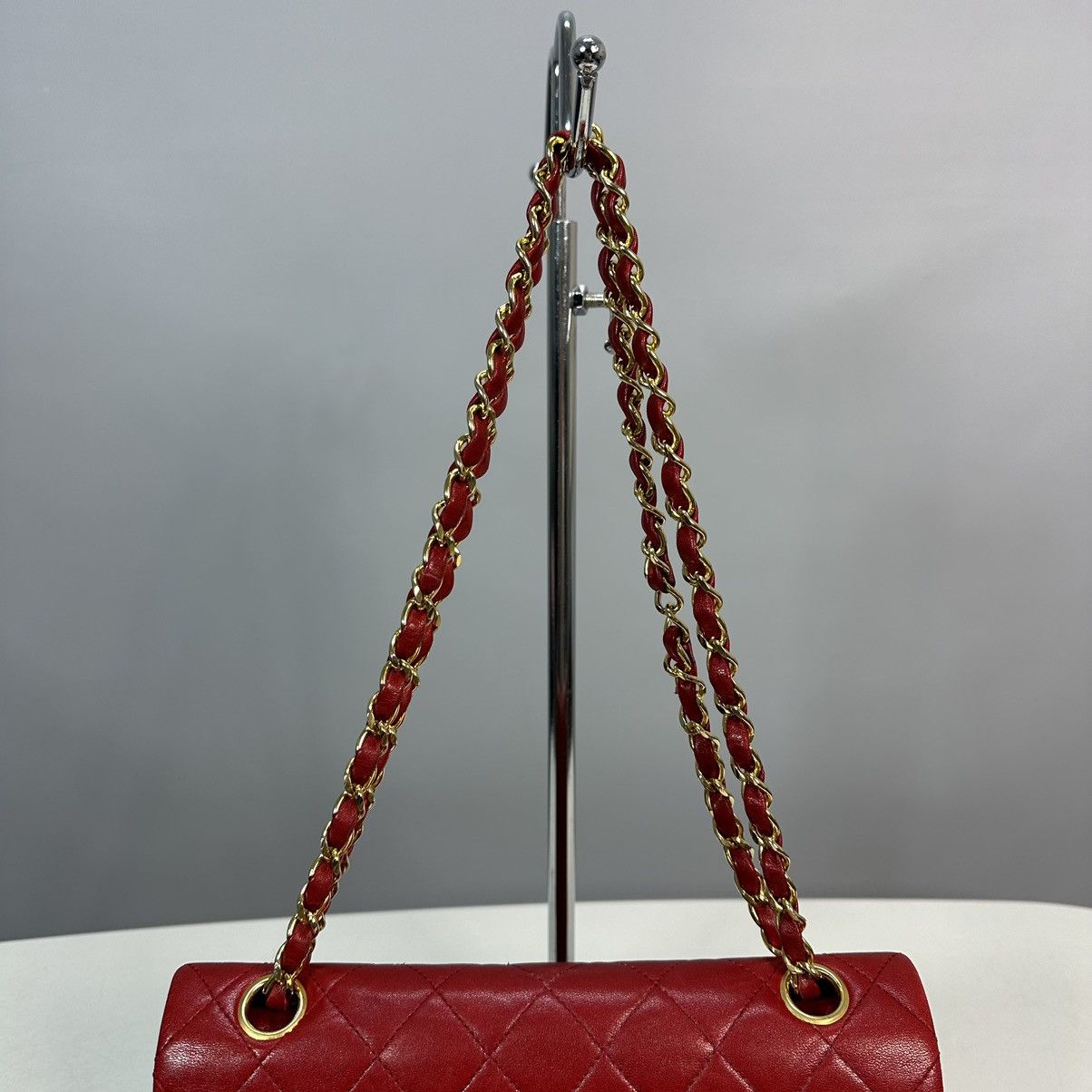 Chanel CHANEL Quilted flap Chain Shoulder Bag Leather Red Vintage Size ONE SIZE - 5 Thumbnail