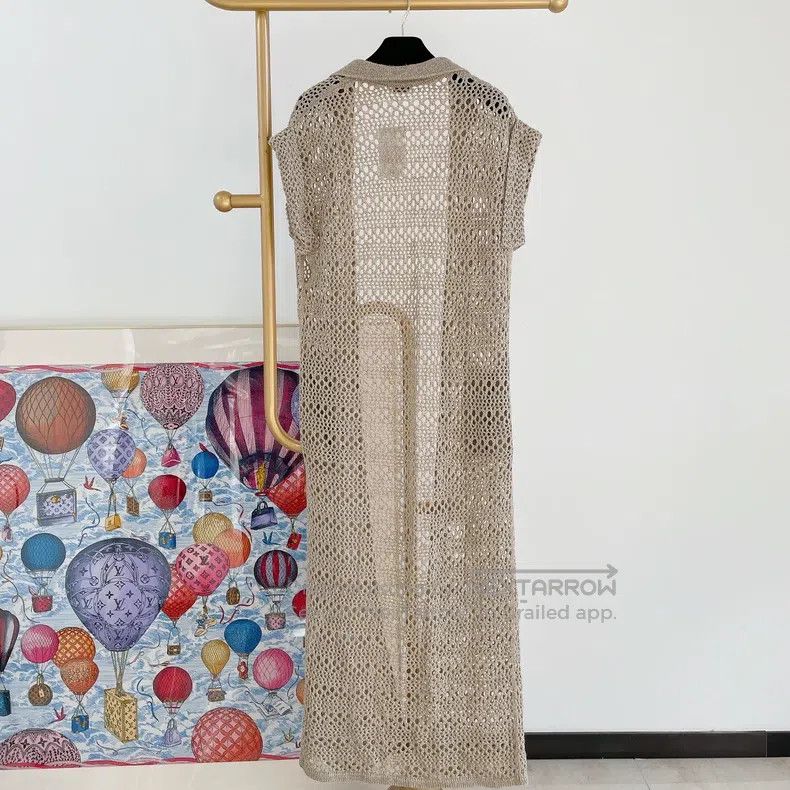 Brunello Cucinelli Brunello Cucinelli Hollow-out woven long coat Size XS / US 0-2 / IT 36-38 - 2 Thumbnail