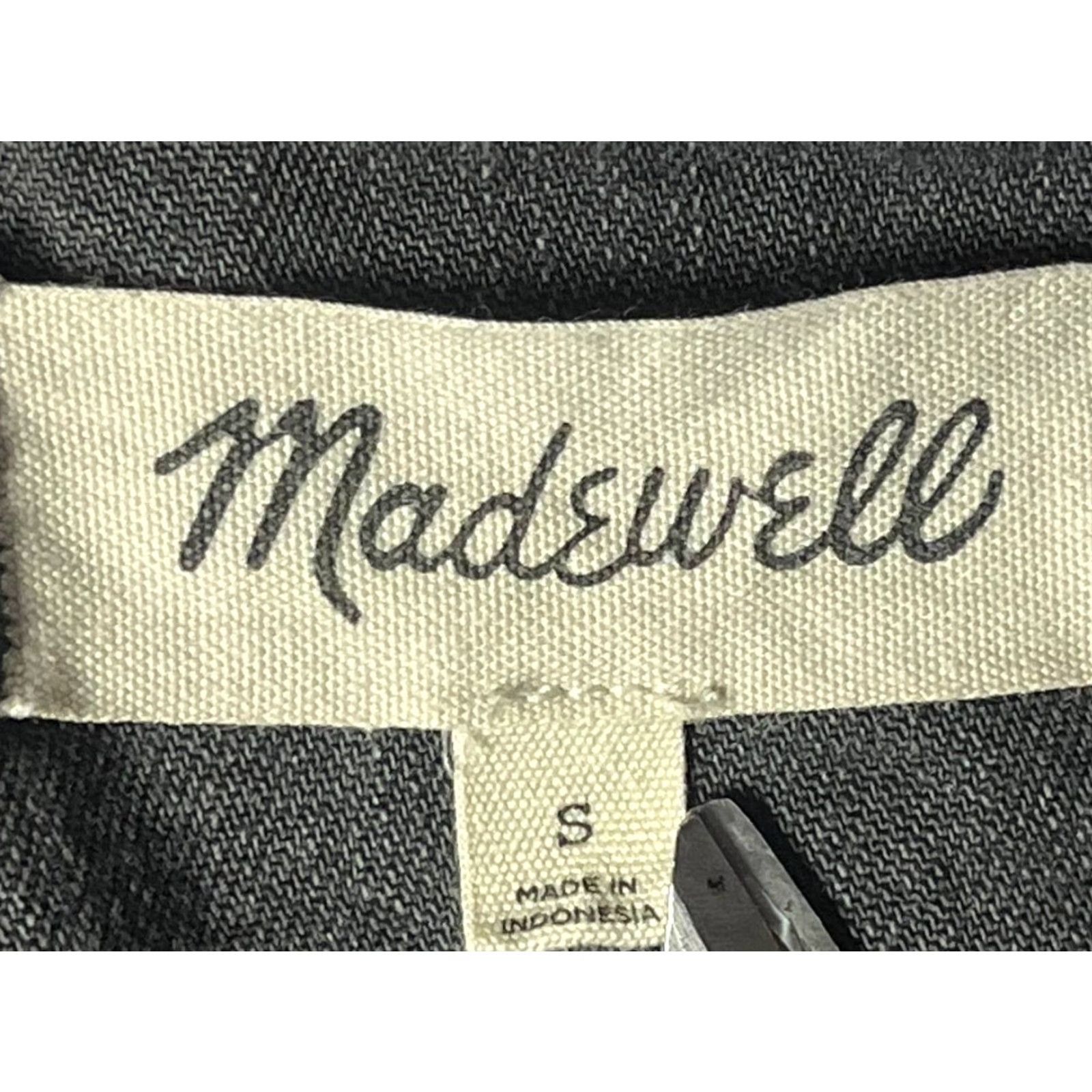 Madewell Madewell Dress Denim Dress Small Shift Shirt Dress Pockets Front Button Collared Solid Faded Black Women Size S / US 4 / IT 40 - 6 Thumbnail