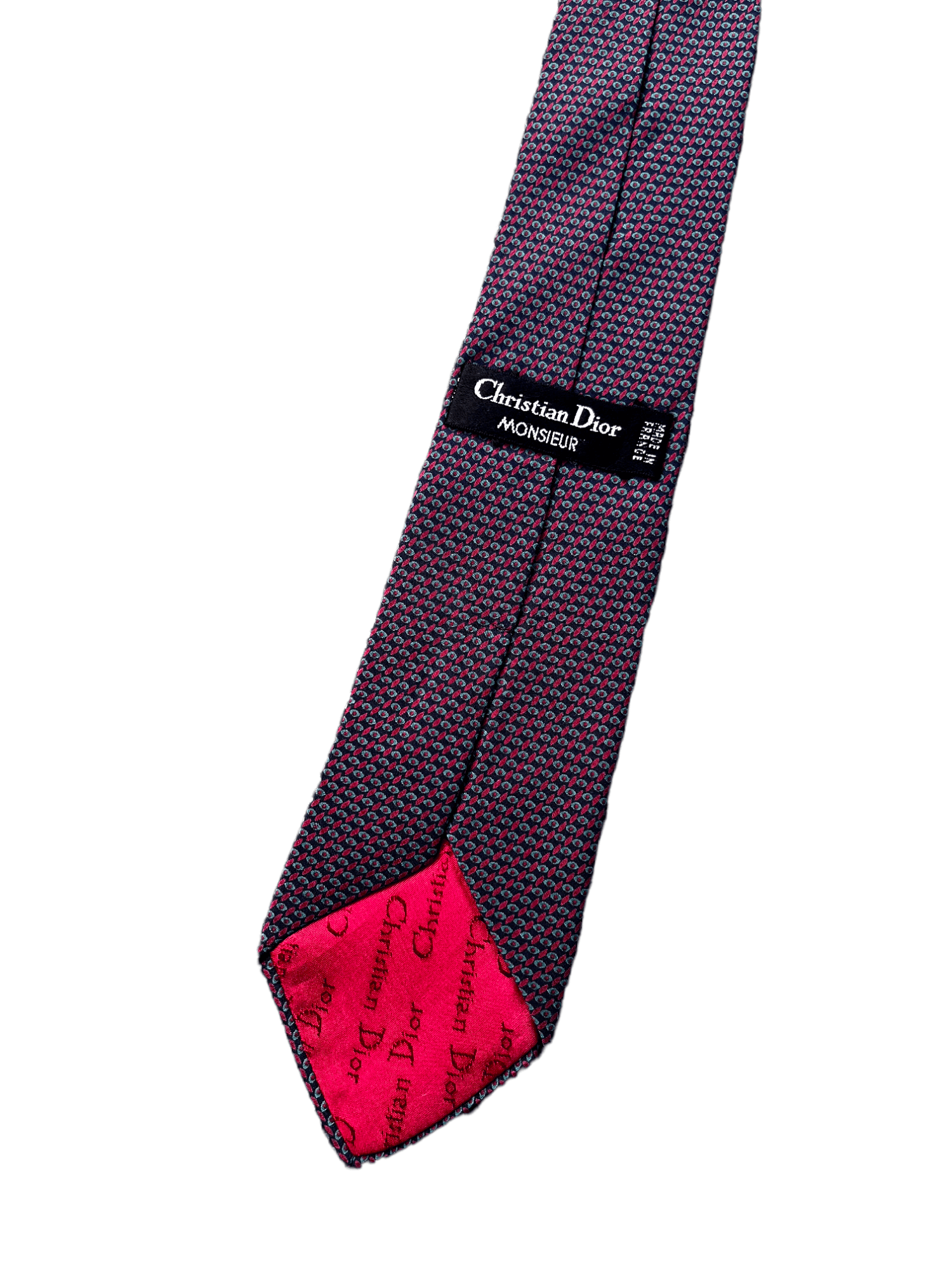 Christian Dior Monsieur × Dior 🔴 CHRISTIAN DIOR AUTHENTIC 100% SILK LUXURY FRANCE Y2K TIE Size ONE SIZE - 3 Thumbnail