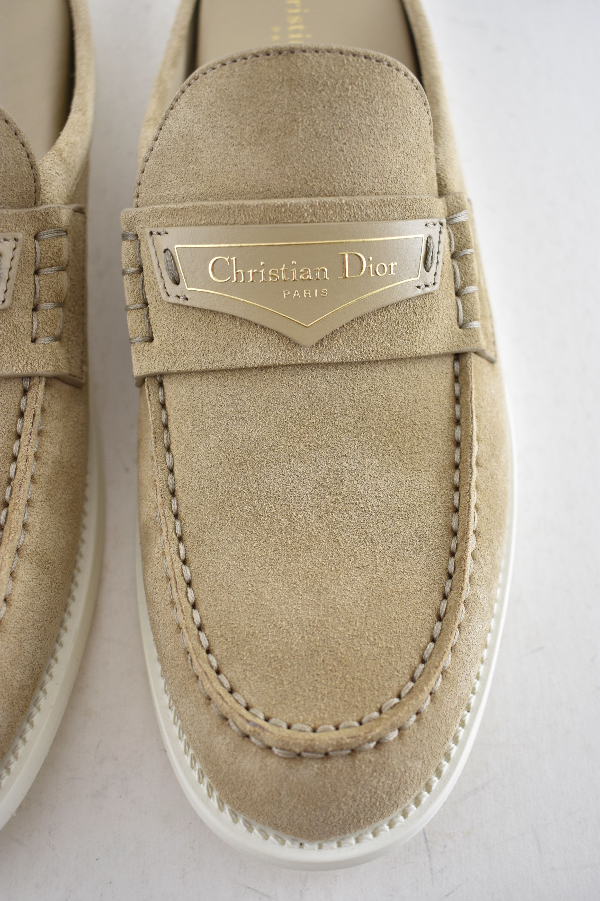 Dior Dior Boy Mule Corde Beige Suede Backless Logo Loafer Flat 42 Size US 12 / IT 42 - 11 Thumbnail