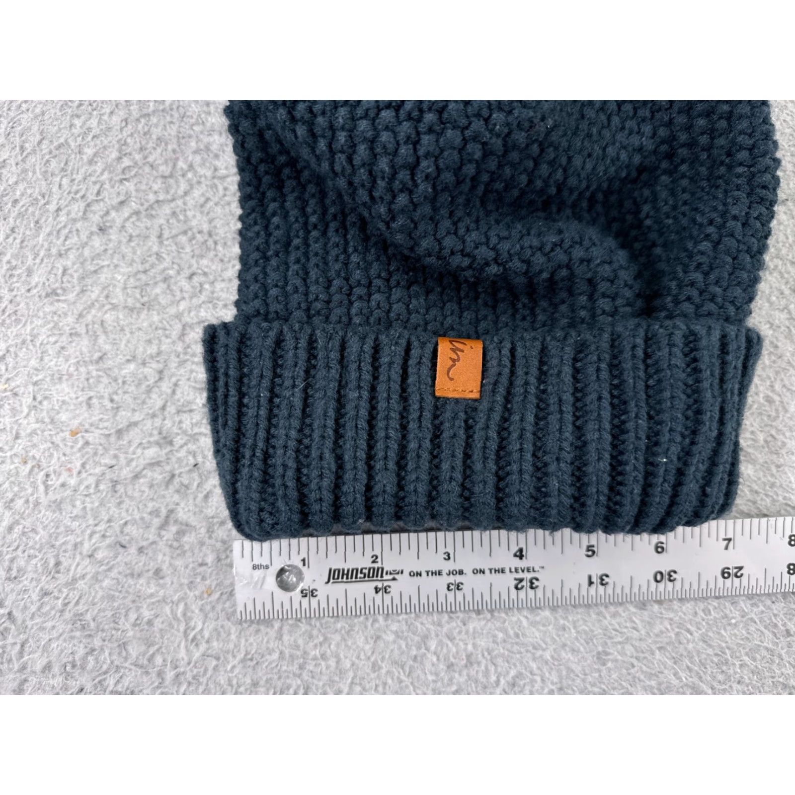 Vintage Beanie Beanie, Toque WOMENS One Size Blue 100% Acrylic Knit Hat/Cap Ski Theme Winter Adult Womens Size ONE SIZE - 2 Thumbnail