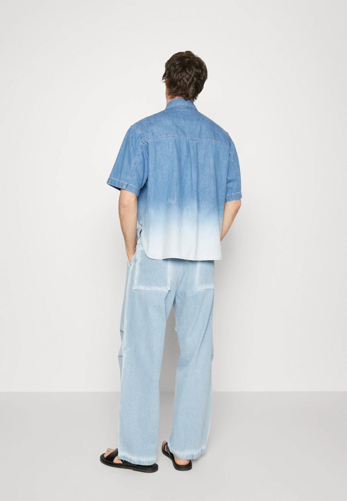 Solid Homme × Wooyoungmi !DS! SS23 Solid Homme Washed Indigo Denim Pants Size US 34 / EU 50 - 4 Thumbnail