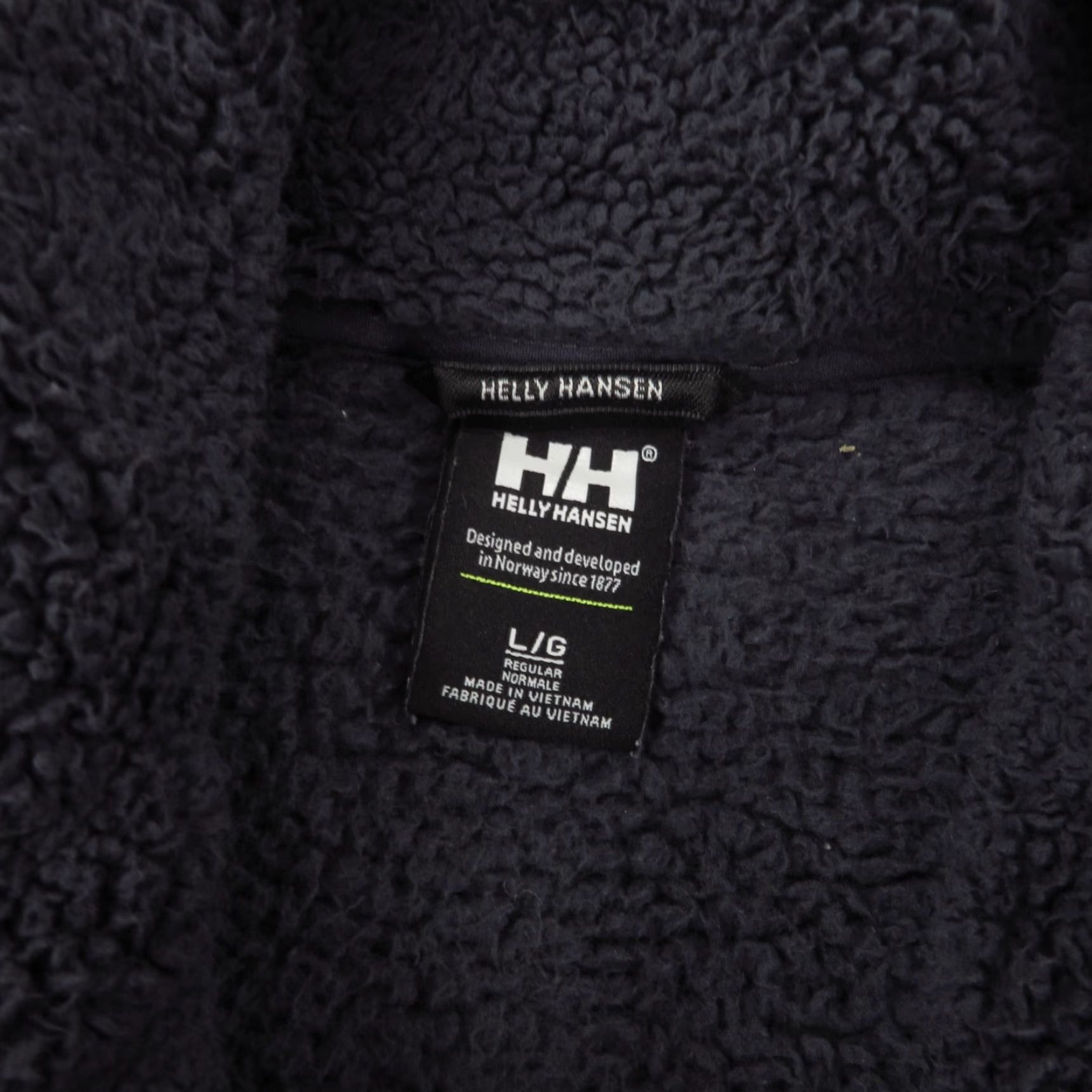 Helly Hansen Helly Hansen Jacket Womens Large Navy Fleece Full Zip Ribbed Side Sherpa Sweater Size L / US 10 / IT 46 - 5 Thumbnail