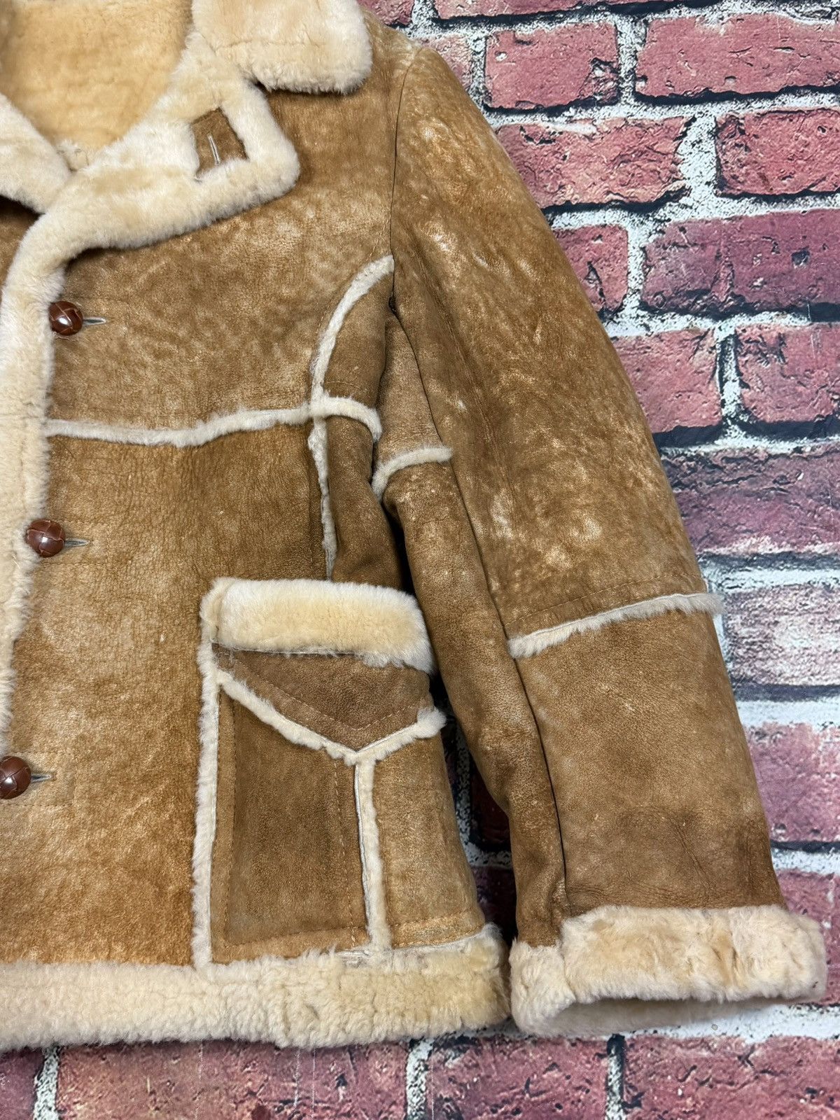Sears Shearling Sheepskin Rancher Coat Lamb Skin Leather Marlboro Size US L / EU 52-54 / 3 - 15 Thumbnail
