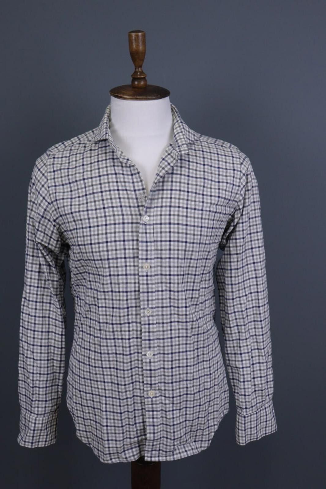 Eleventy Eleventy Multicolor Check Down Dress Shirt Size 41 / 16 Size US M / EU 48-50 / 2 - 1 Thumbnail