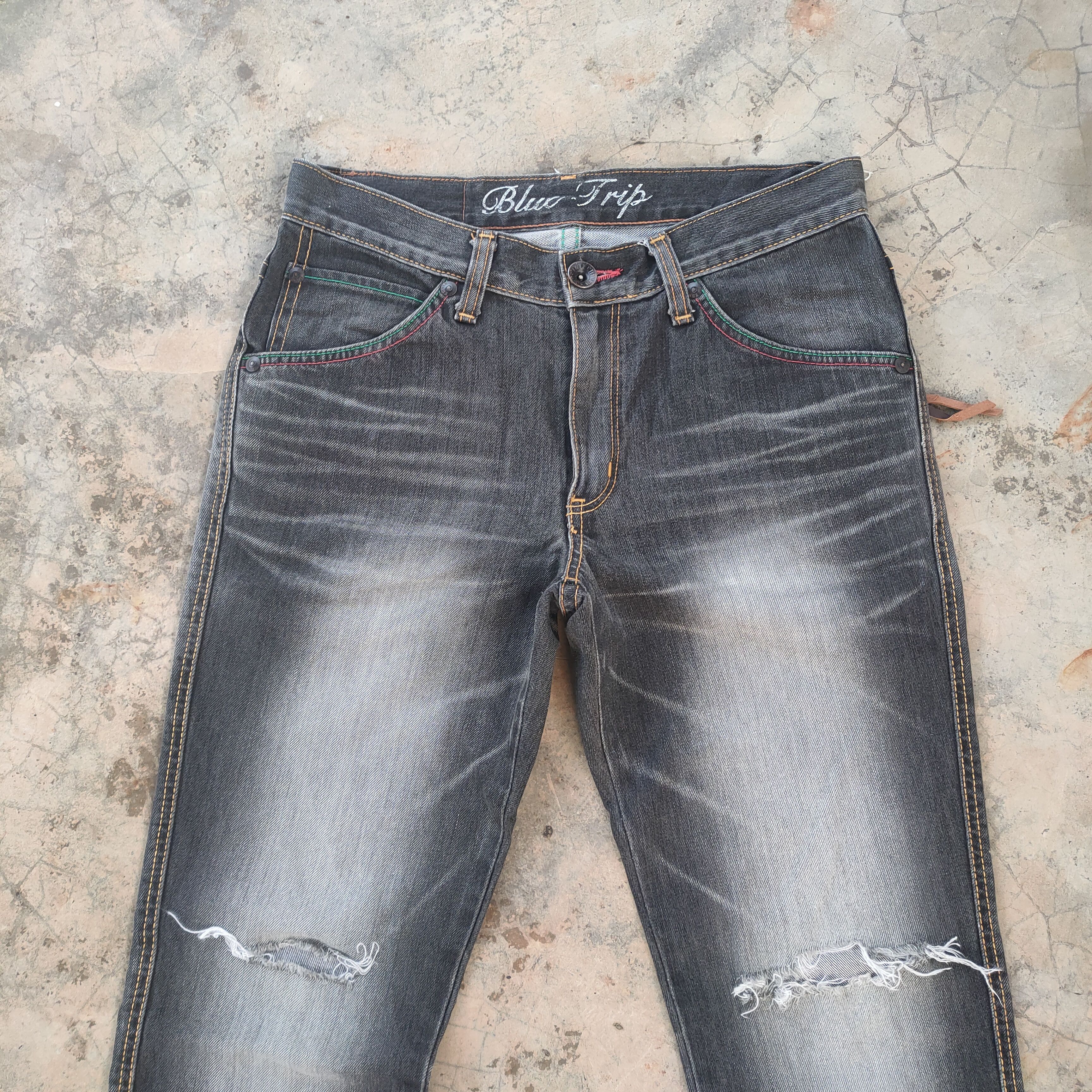 Edwin × Vintage W33 VINTAGE EDWIN FADED BLACK DISTRESSED JEANS PANTS Size US 33 - 3 Thumbnail