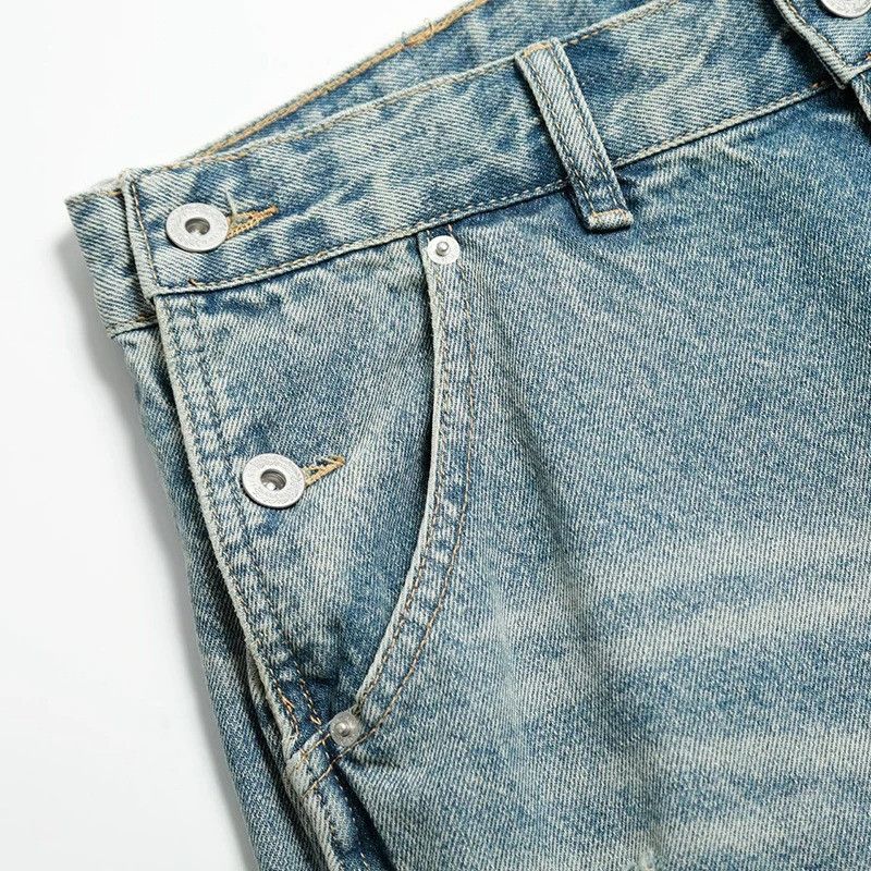 Jean American Style Men's Washing Jeans Holes Size US 32 / EU 48 - 2 Thumbnail