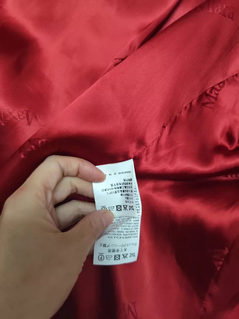 Max Mara Max Mara Rialto coat classic red, water ripple Size XS / US 0-2 / IT 36-38 - 3 Thumbnail