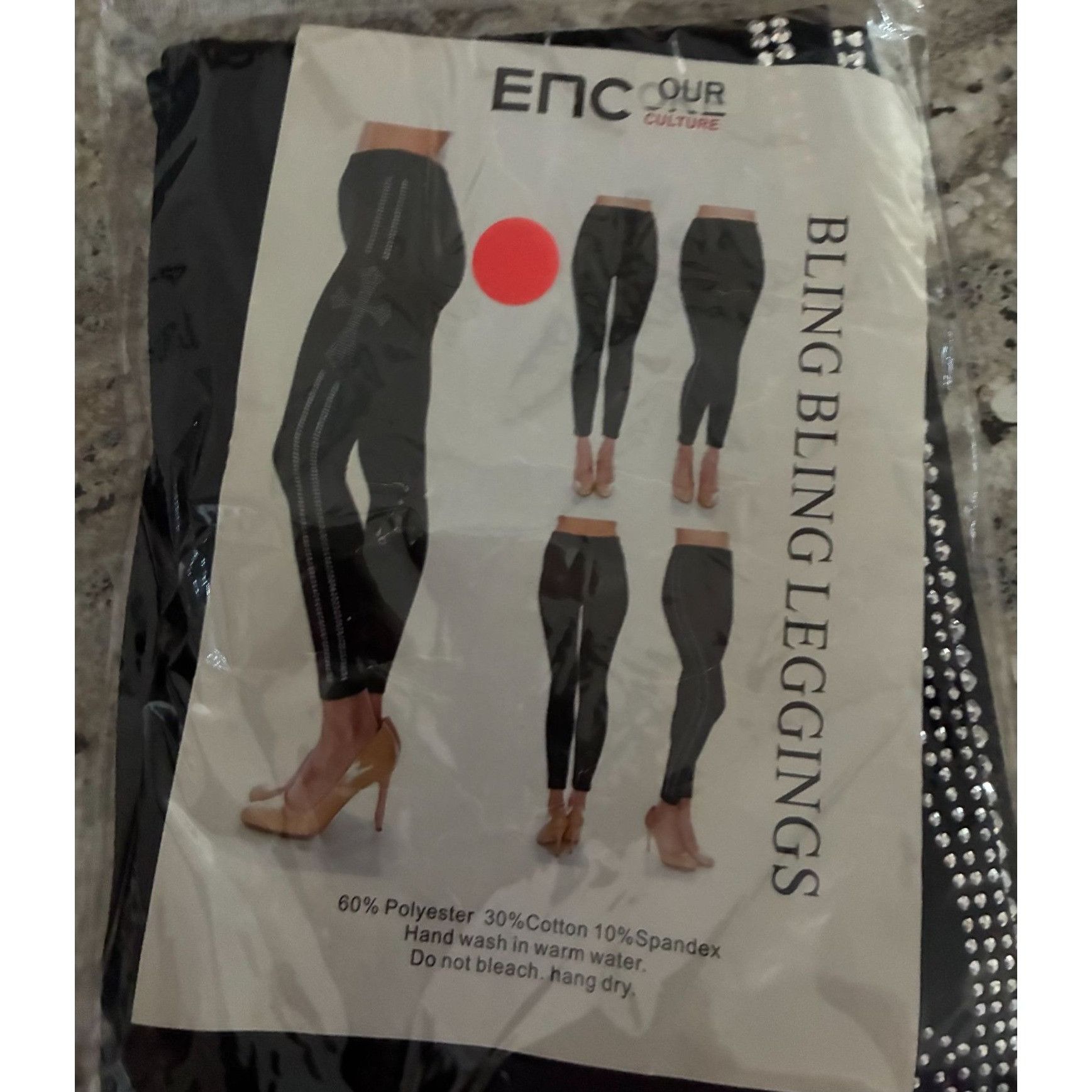 Other Elegant Bling Bling CROSS Leggings High Waist Stretch Skinny Size 25" / US 0 / IT 36 - 1 Preview