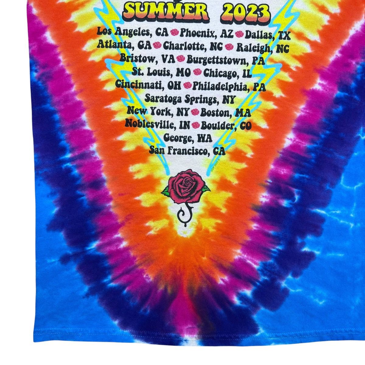Band Tees × Grateful Dead × Vintage 2023 Dead And Company Final Summer Tour Tie Dye Band T-Shirt Size US S / EU 44-46 / 1 - 11 Thumbnail